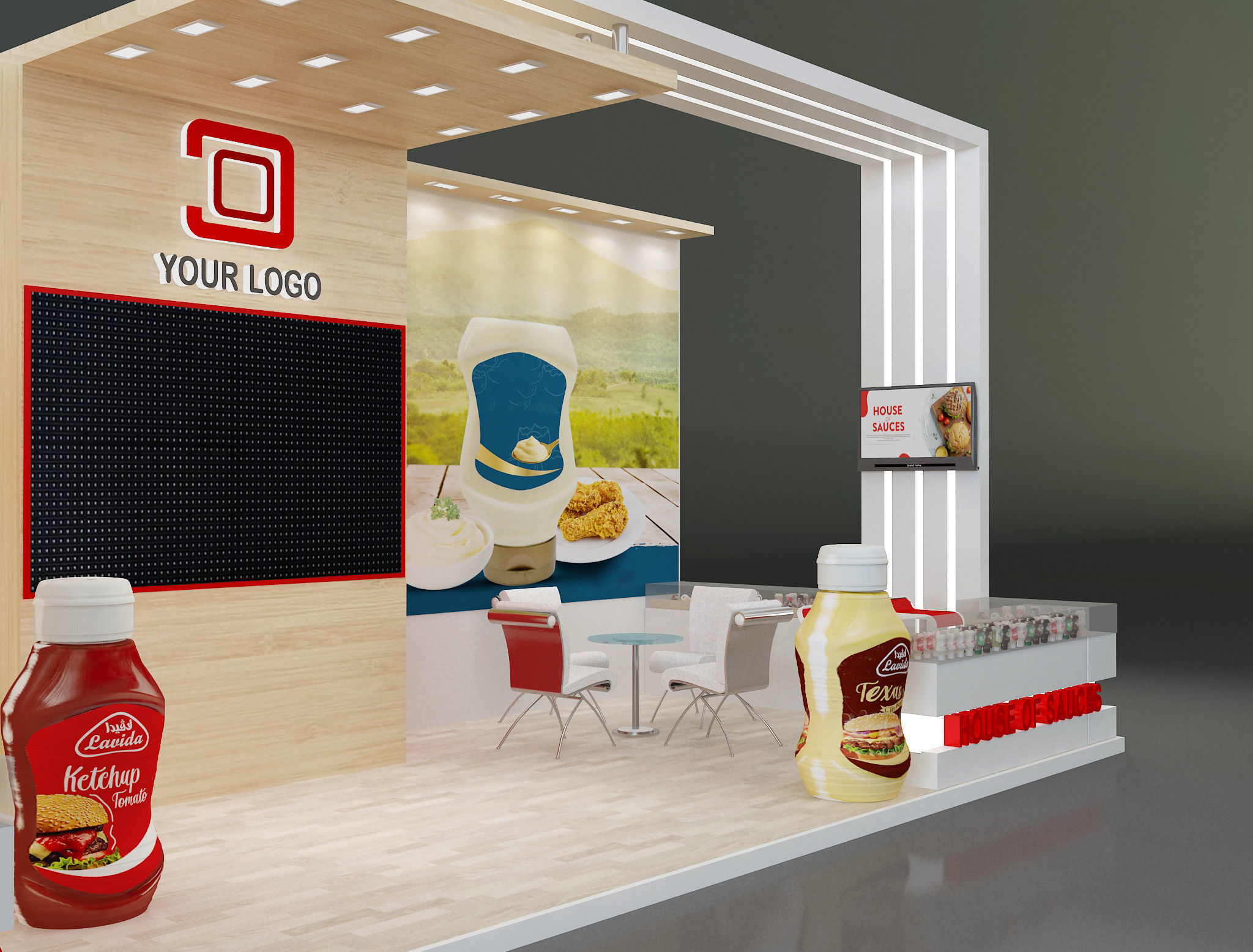 Booth Exhibition Stand a638b 3D model_16