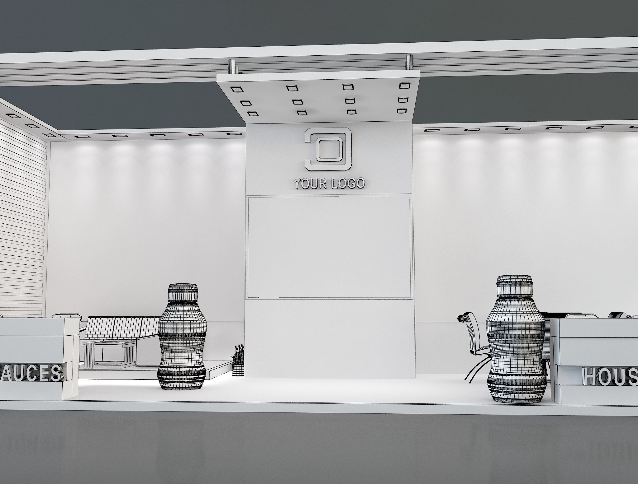 Booth Exhibition Stand a638b 3D model_19