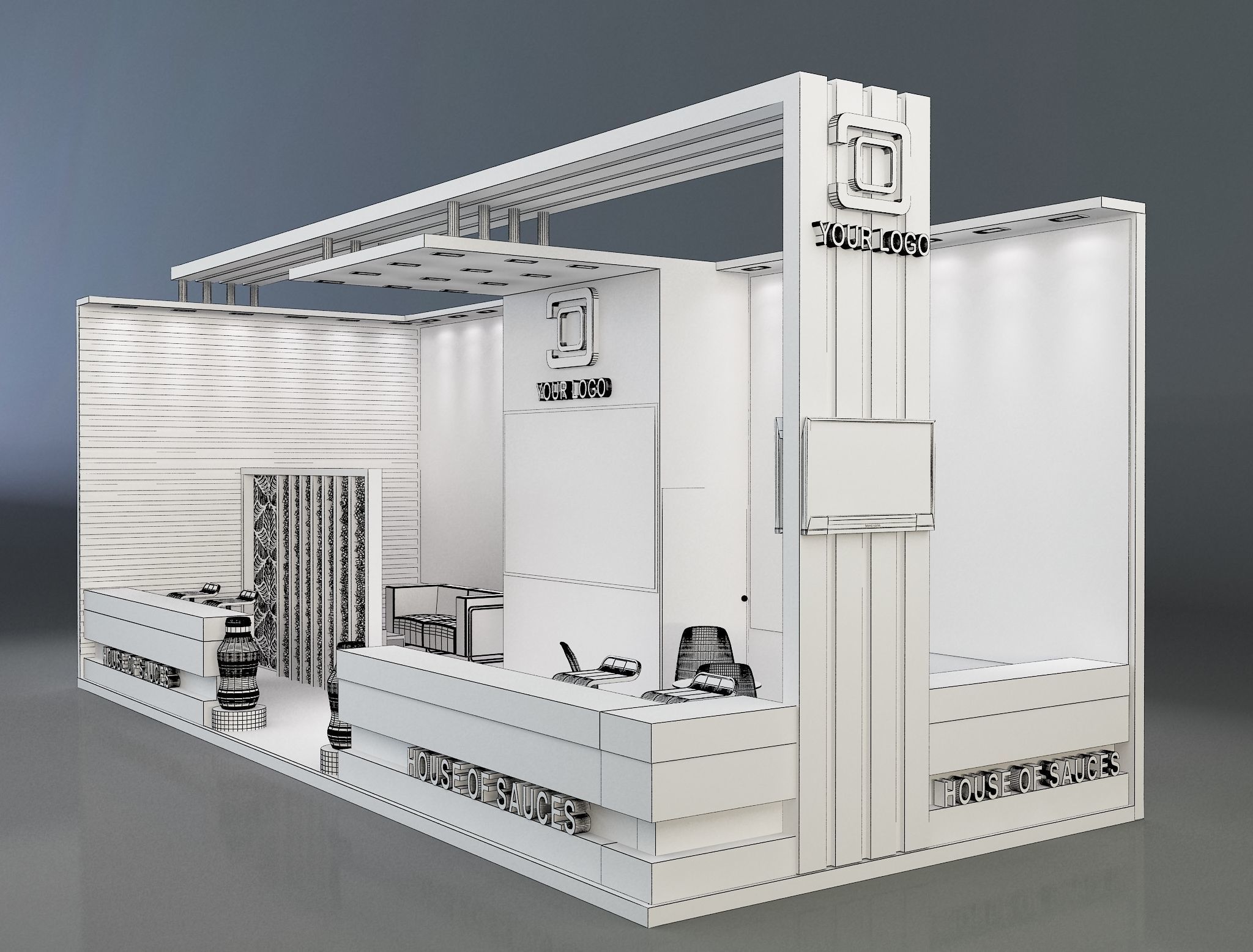 Booth Exhibition Stand a638d 3D model_1