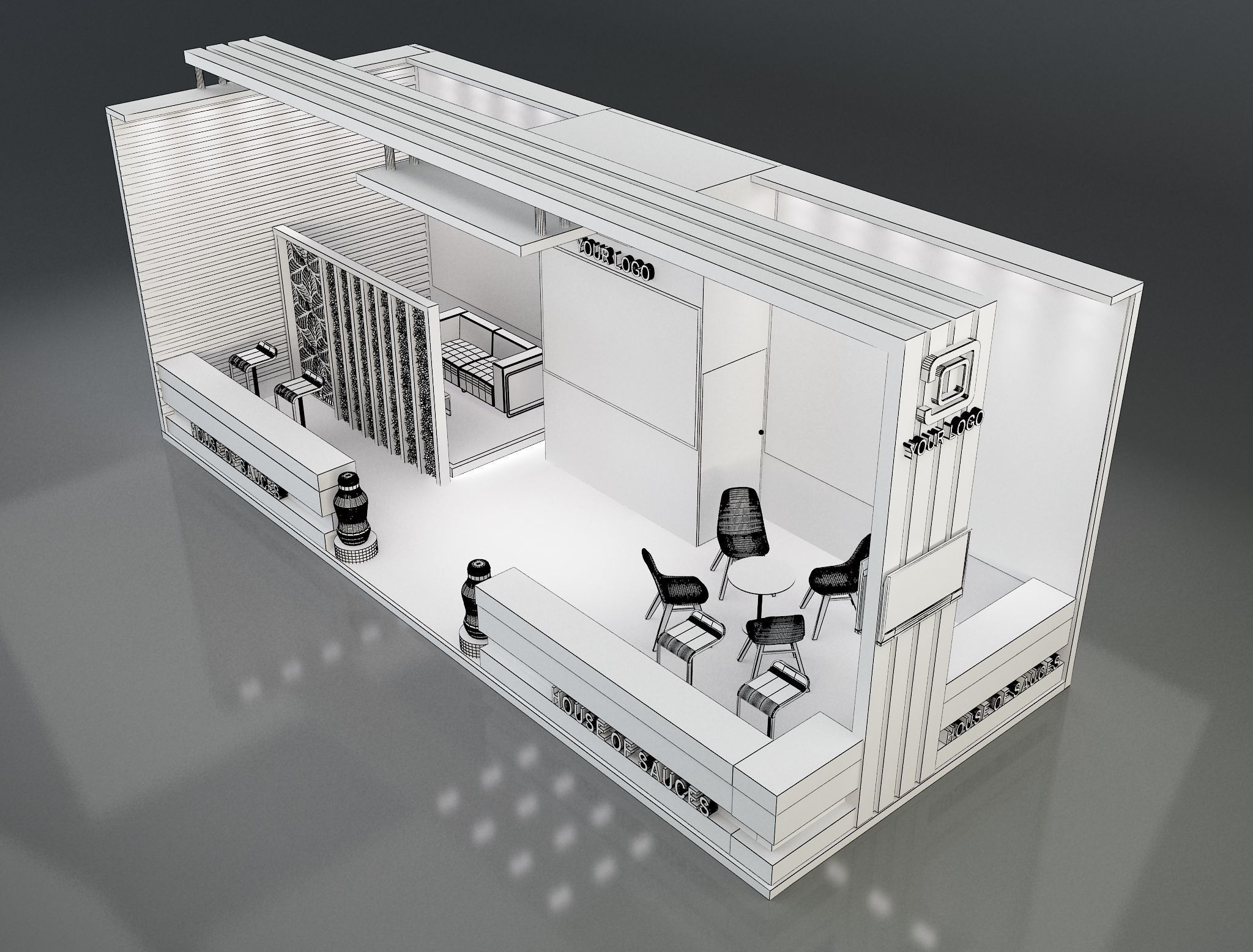 Booth Exhibition Stand a638d 3D model_7