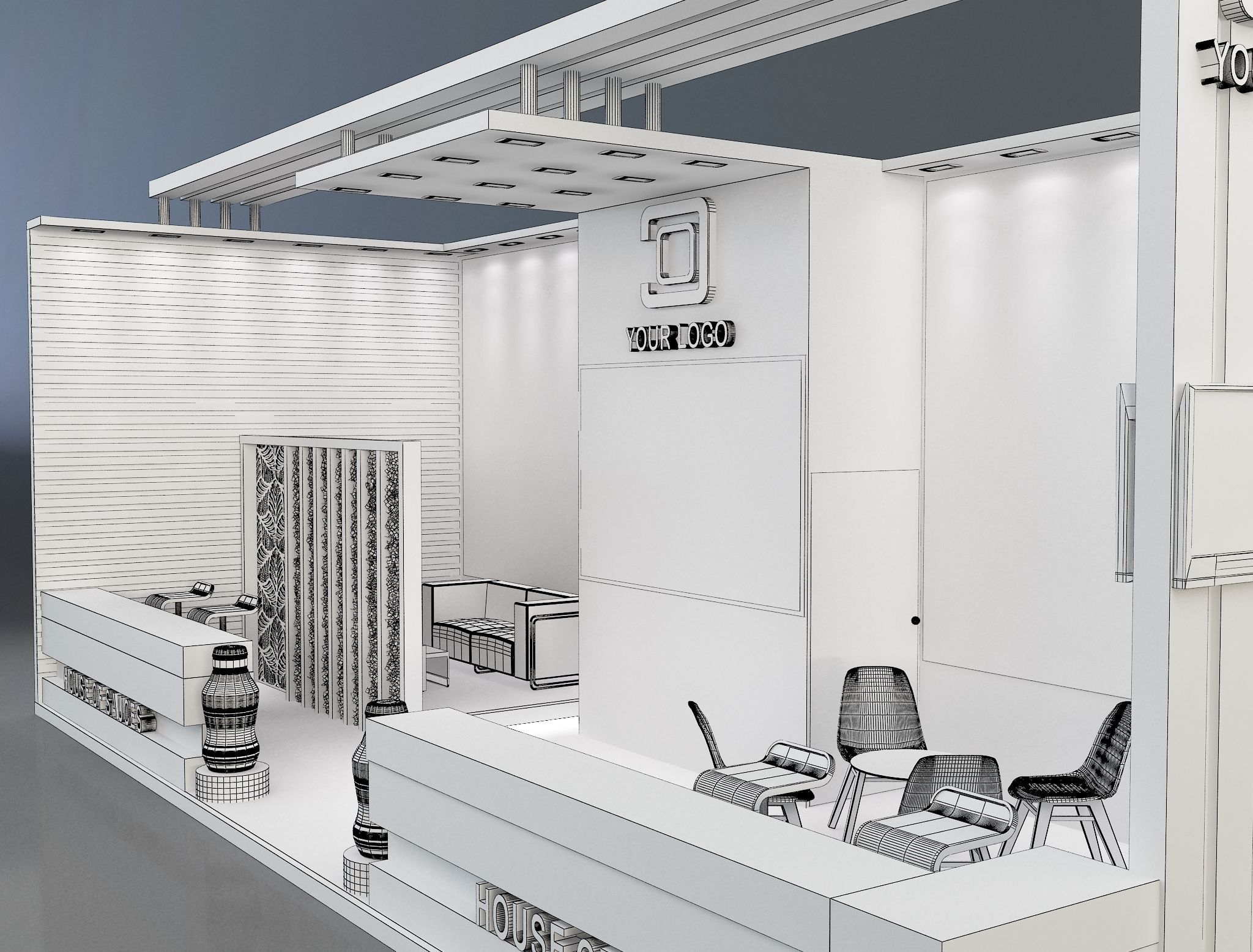 Booth Exhibition Stand a638d 3D model_5