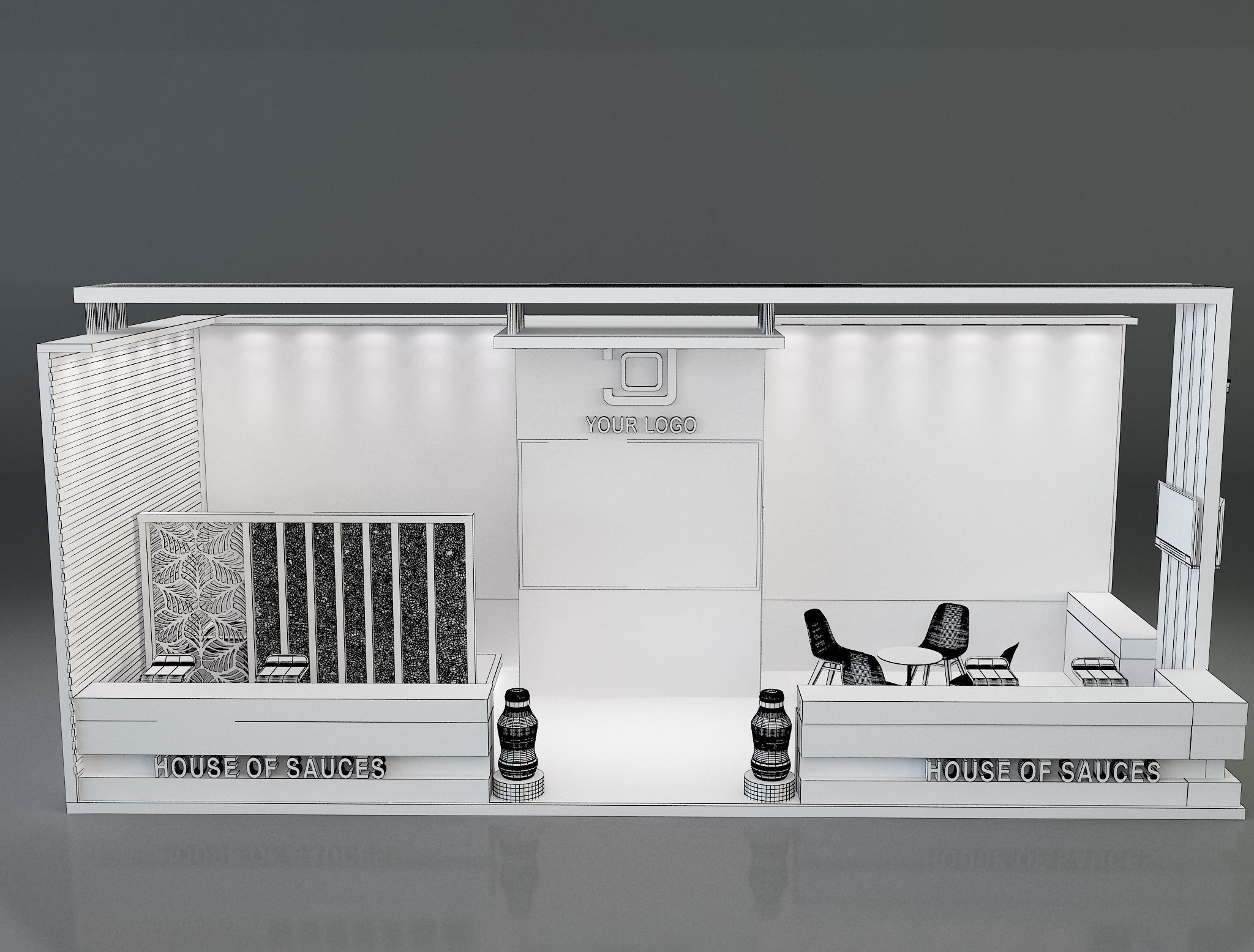 Booth Exhibition Stand a638d 3D model_3