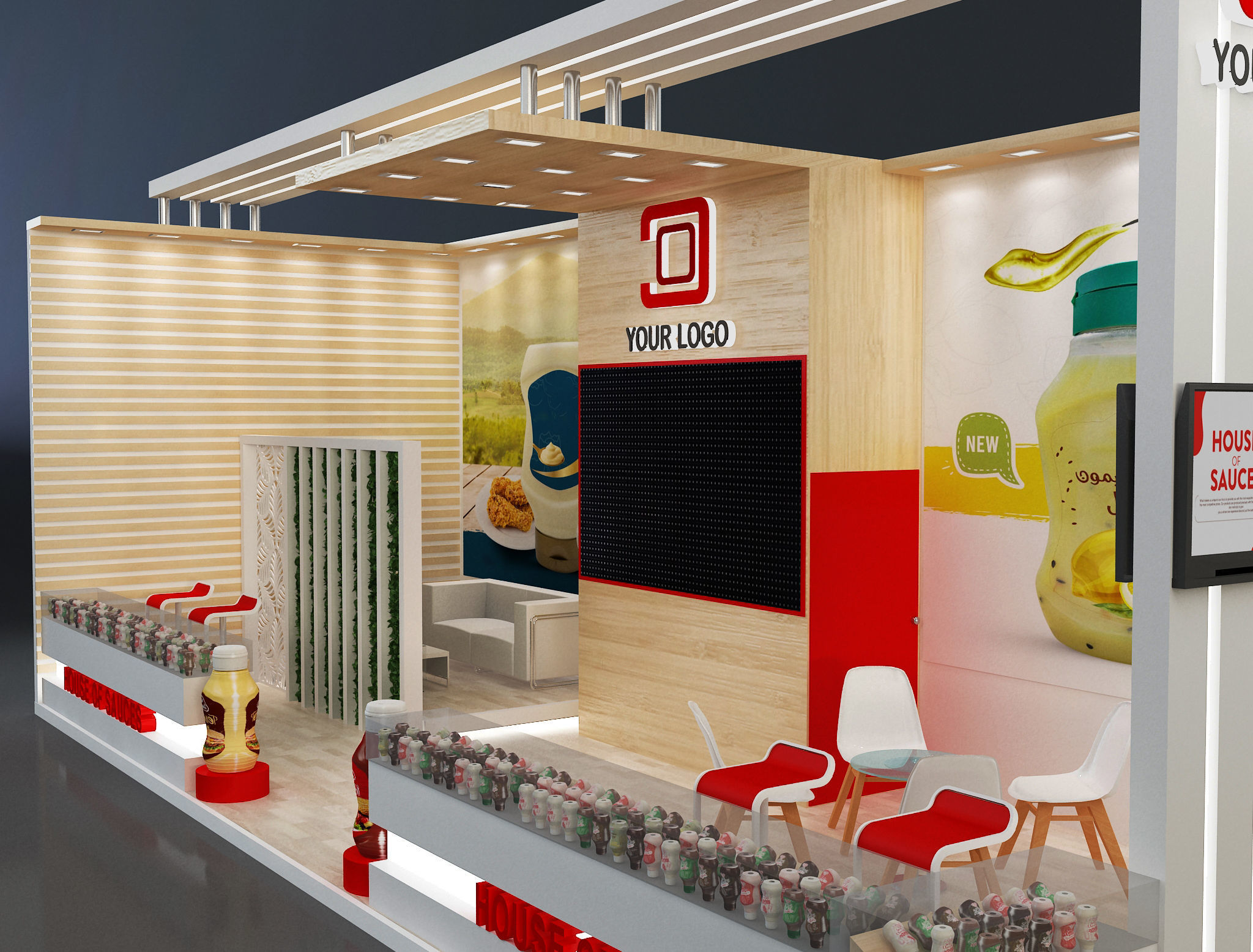 Booth Exhibition Stand a638d 3D model_4
