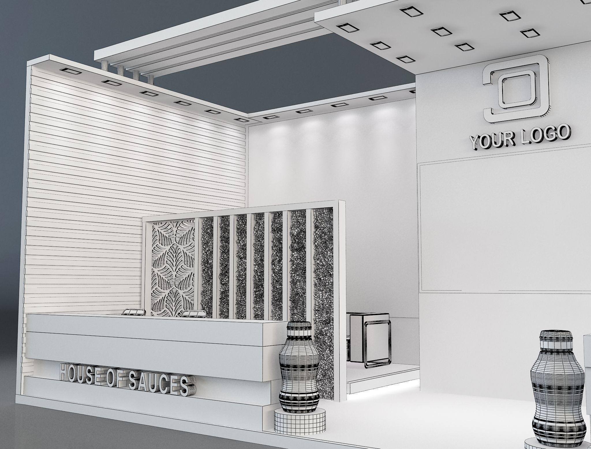 Booth Exhibition Stand a638d 3D model_13