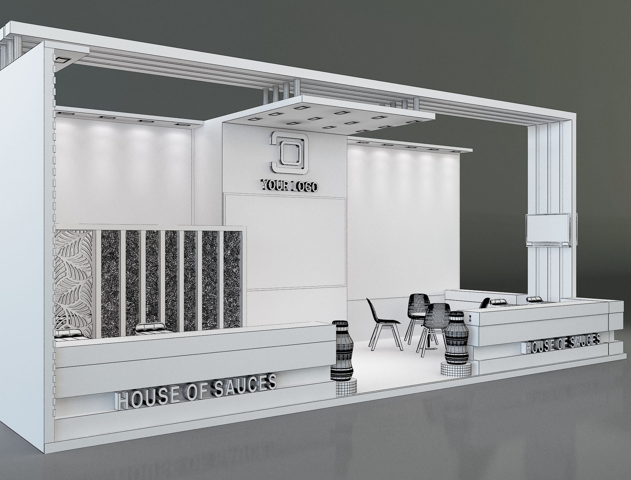 Booth Exhibition Stand a638d 3D model_15