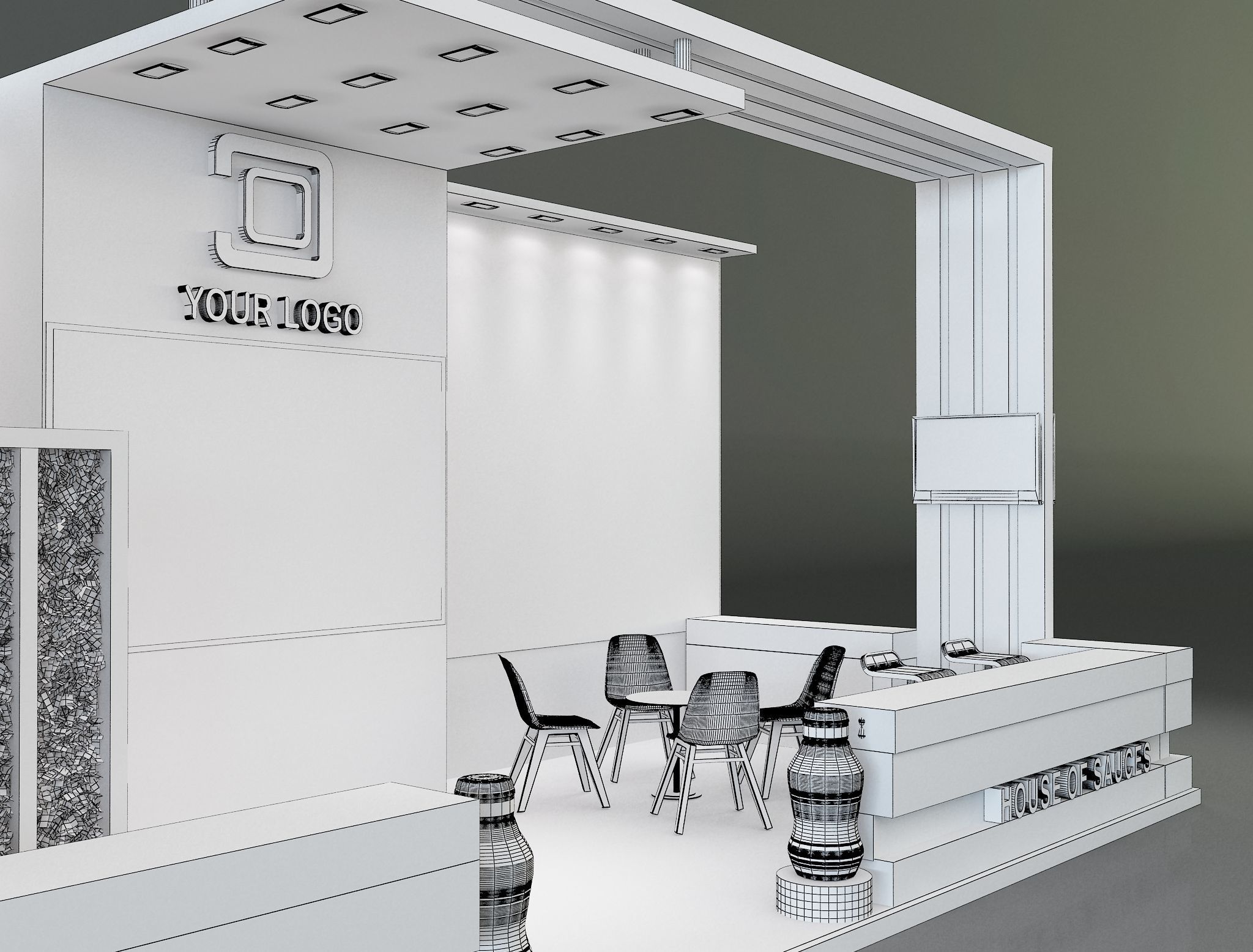 Booth Exhibition Stand a638d 3D model_17