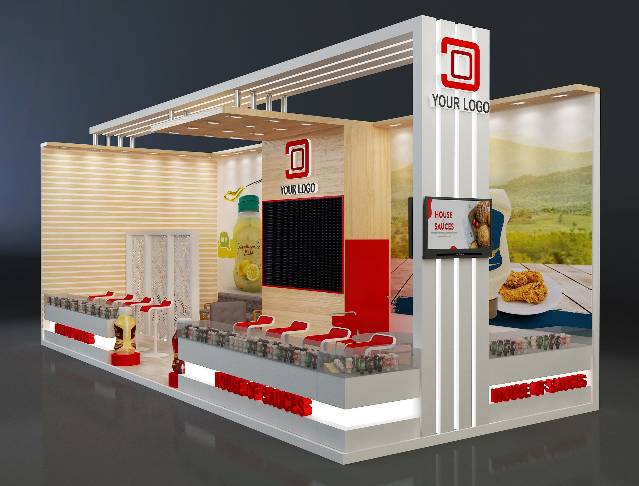  Booth Exhibition Stand a638e 3D model_4