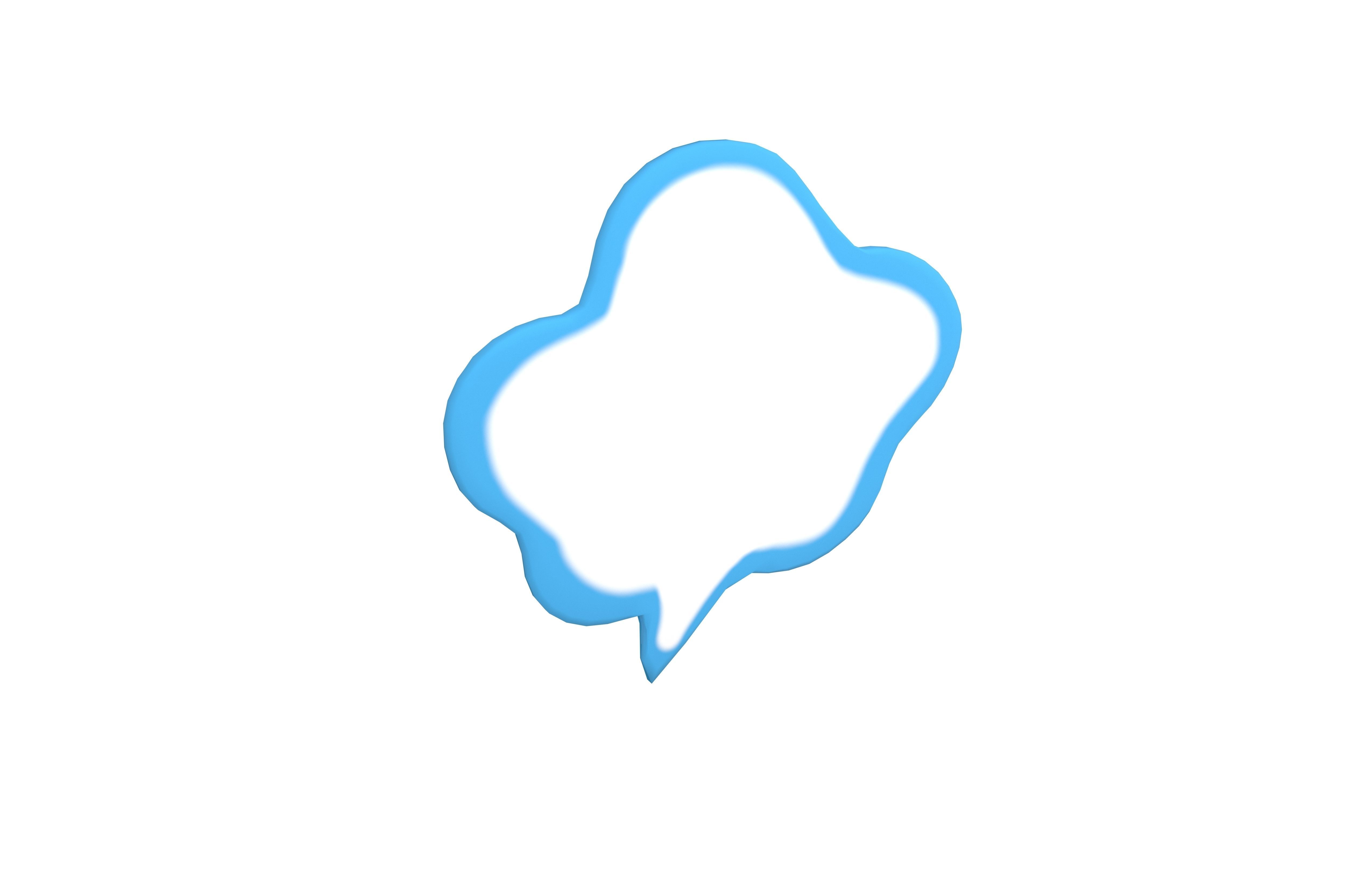 Speech Balloon v24 005 Low-poly 3D model_1