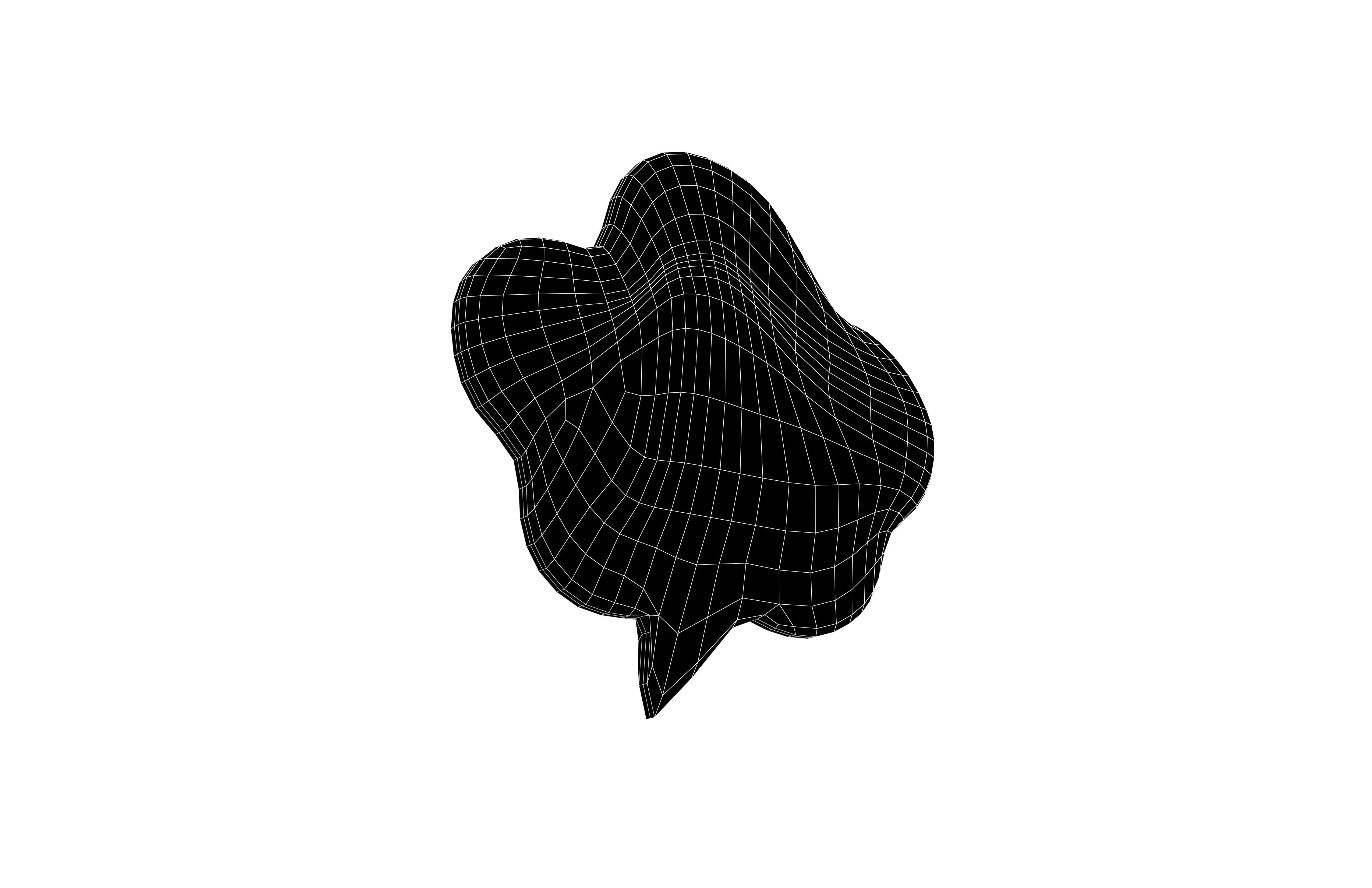 Speech Balloon v24 005 Low-poly 3D model_7