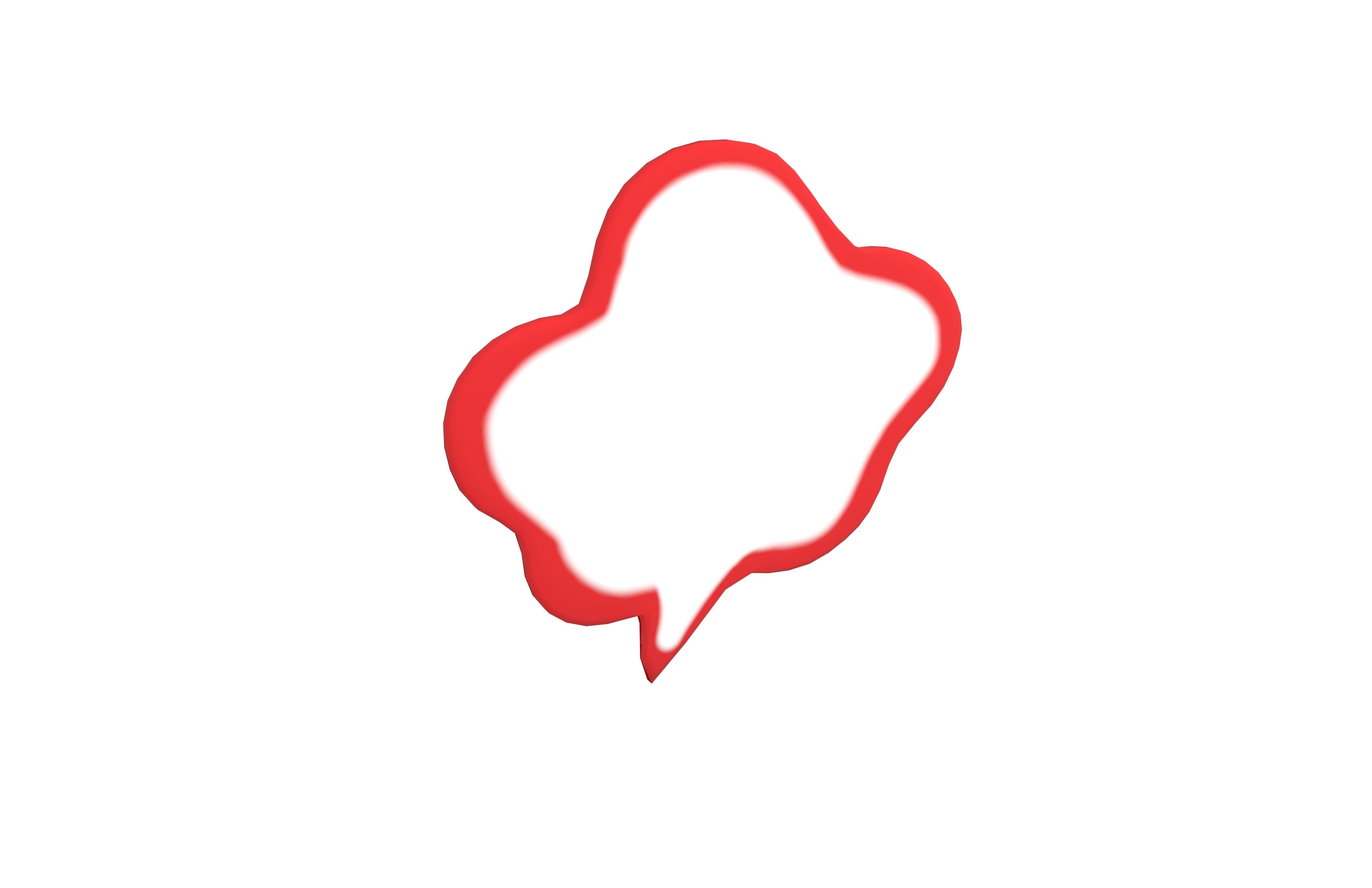 Speech Balloon v24 006 Low-poly 3D model_1