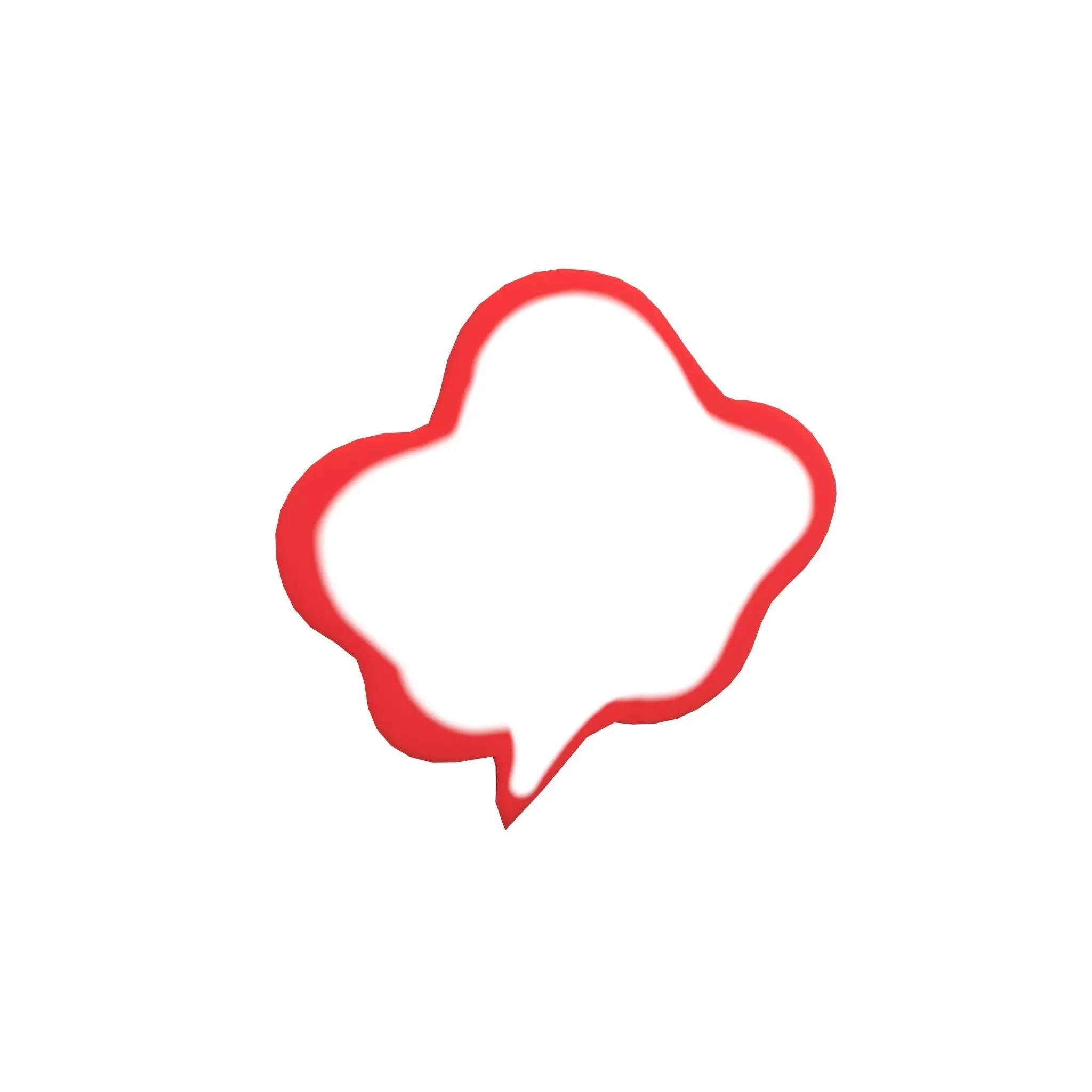 Speech Balloon v24 006 Low-poly 3D model_0