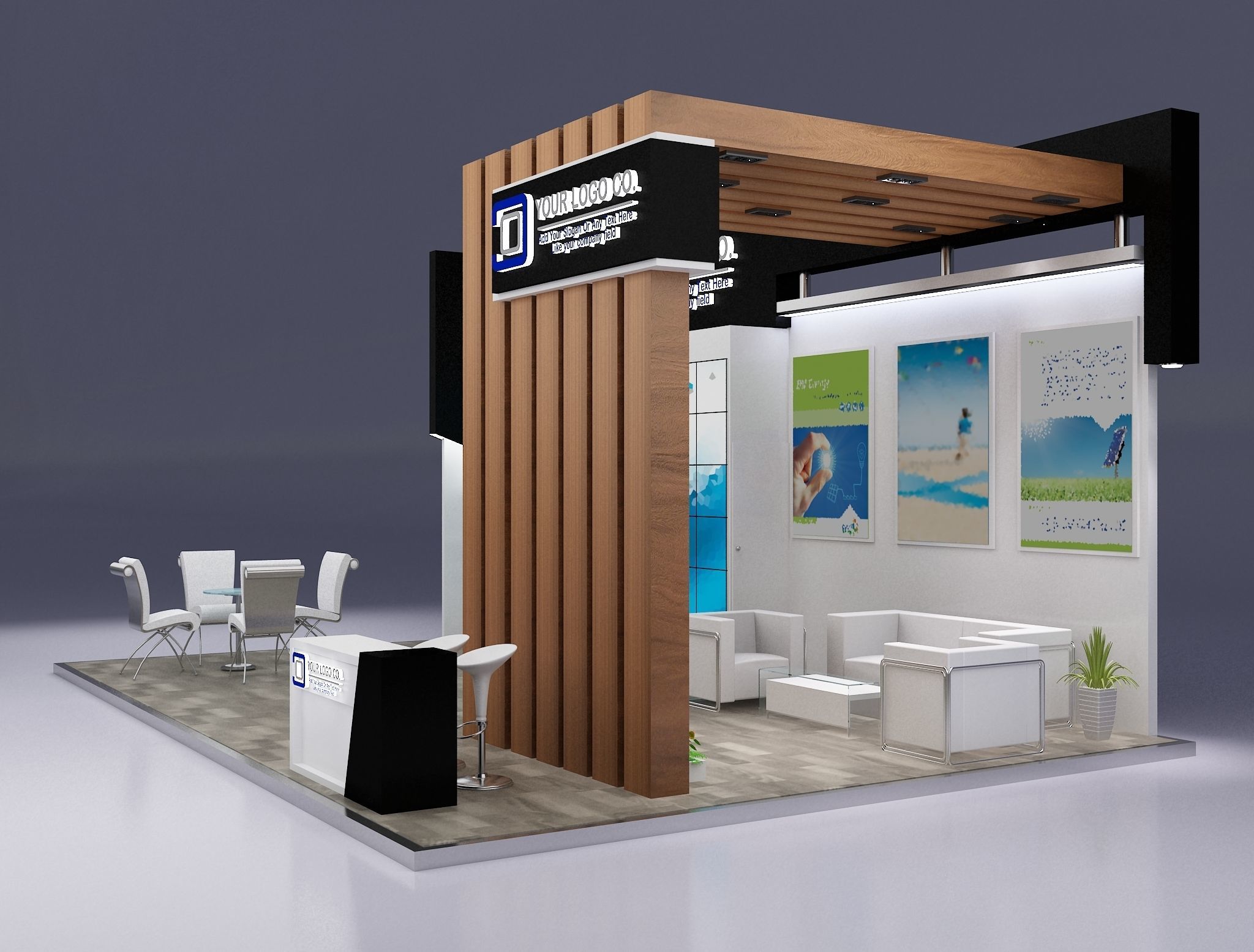 Booth Exhibition Stand a646 3D model_2