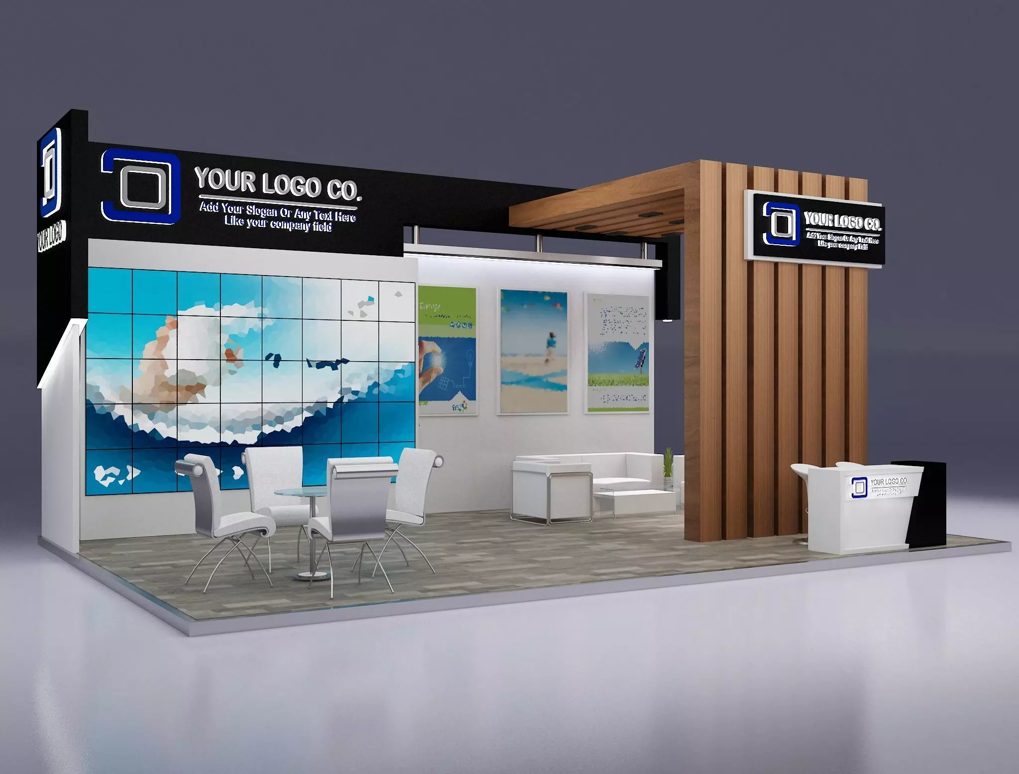 Booth Exhibition Stand a646 3D model_0