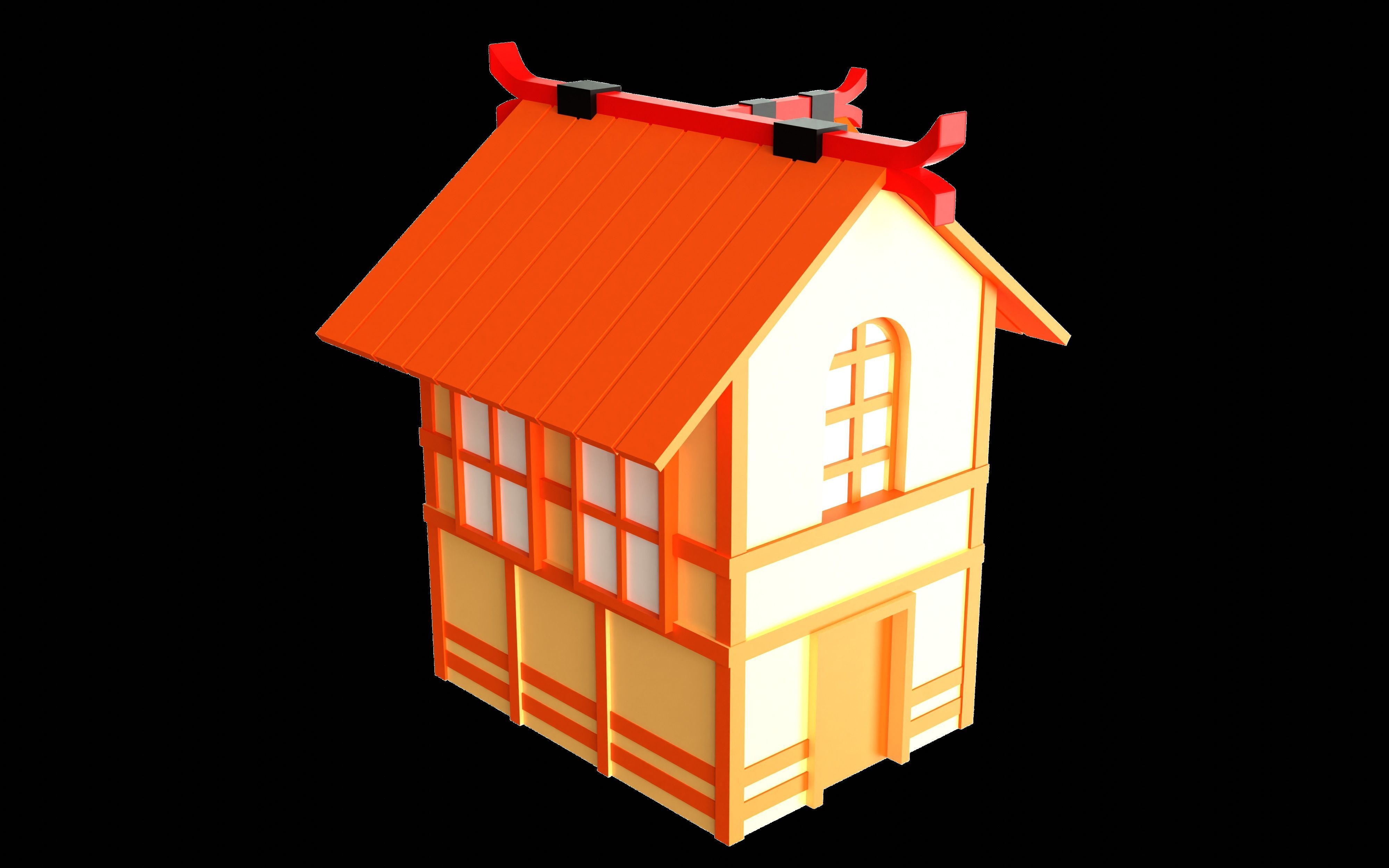 Low poly house 3d design 3D model_2