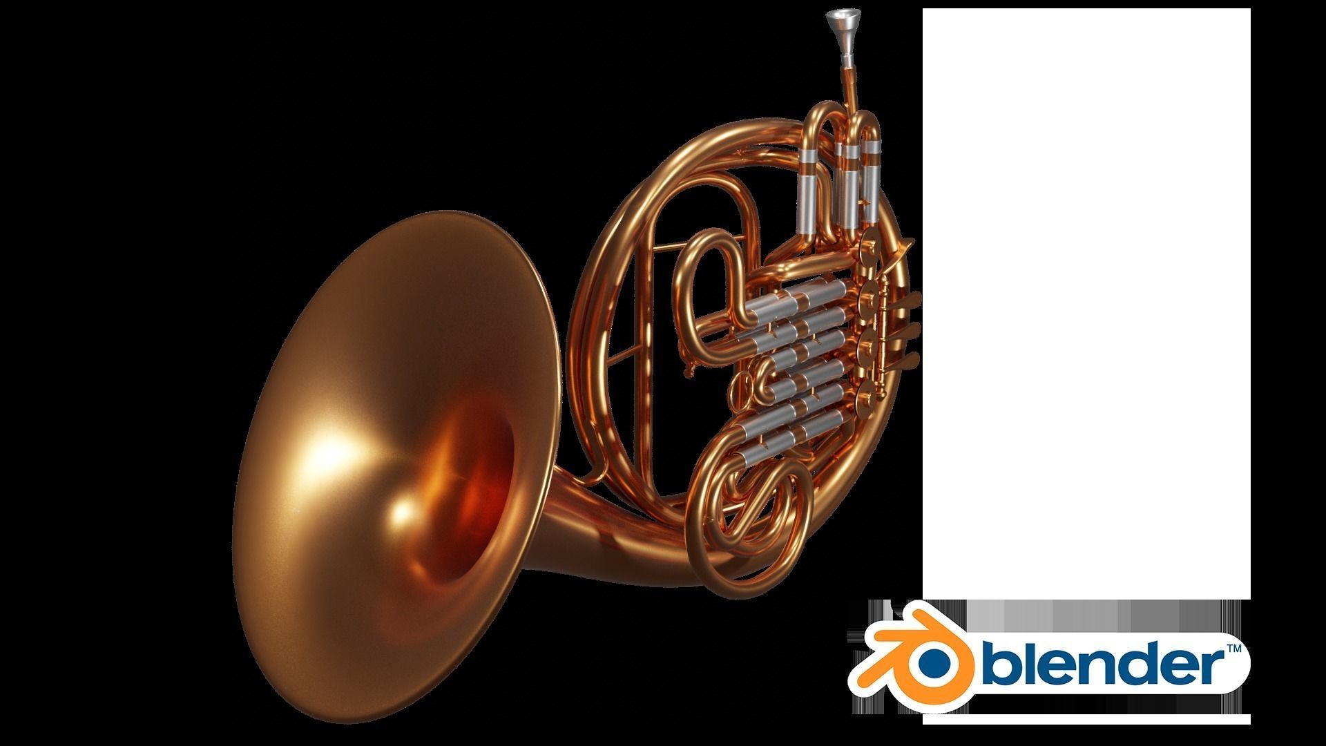 French Horn 3D model CGTrader