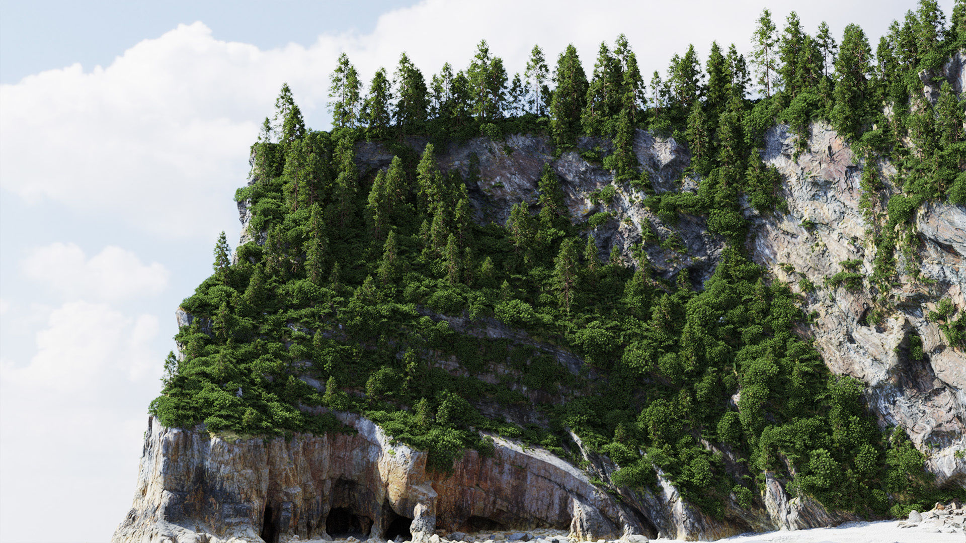 Forest Biome for Scatter 5 Blender Low-poly 3D model_12