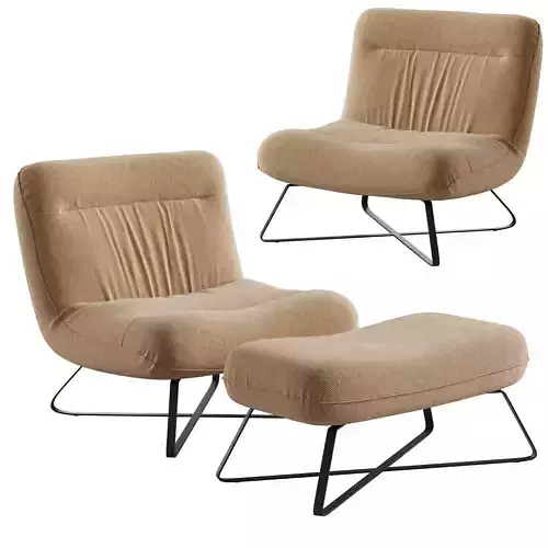 Linen armchair Helma