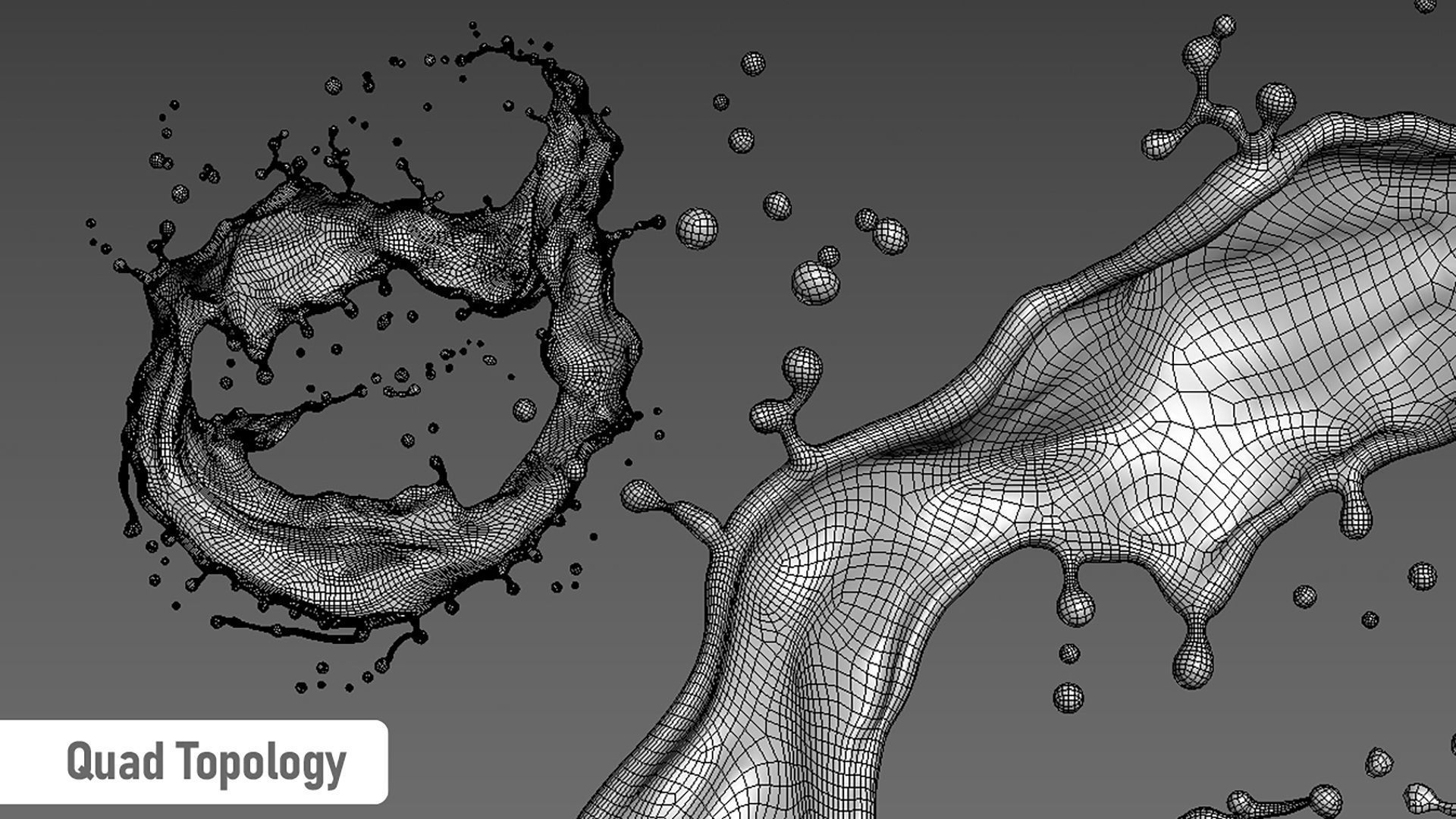 Milk or white liquid splash 3D model_1