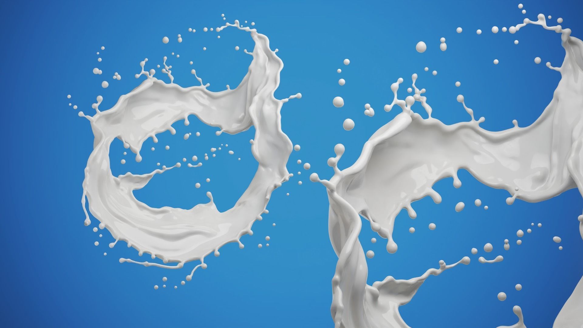 Milk or white liquid splash 3D model_3