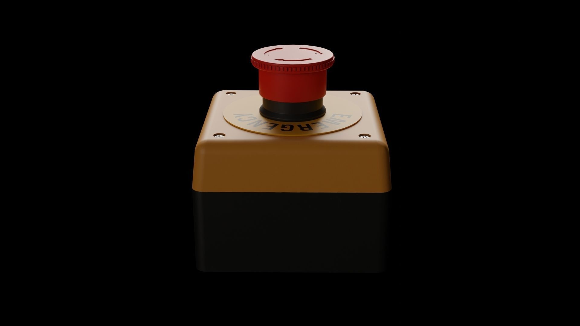 Emergency Stop Low-poly 3D model_4
