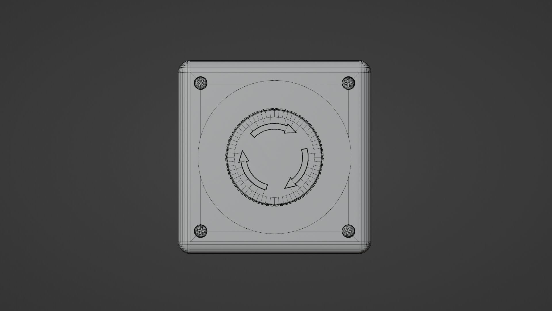 Emergency Stop Low-poly 3D model_16