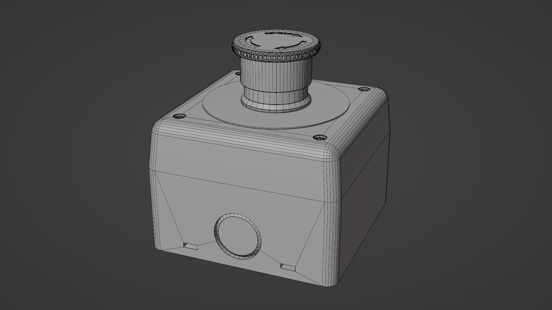 Emergency Stop Low-poly 3D model_10