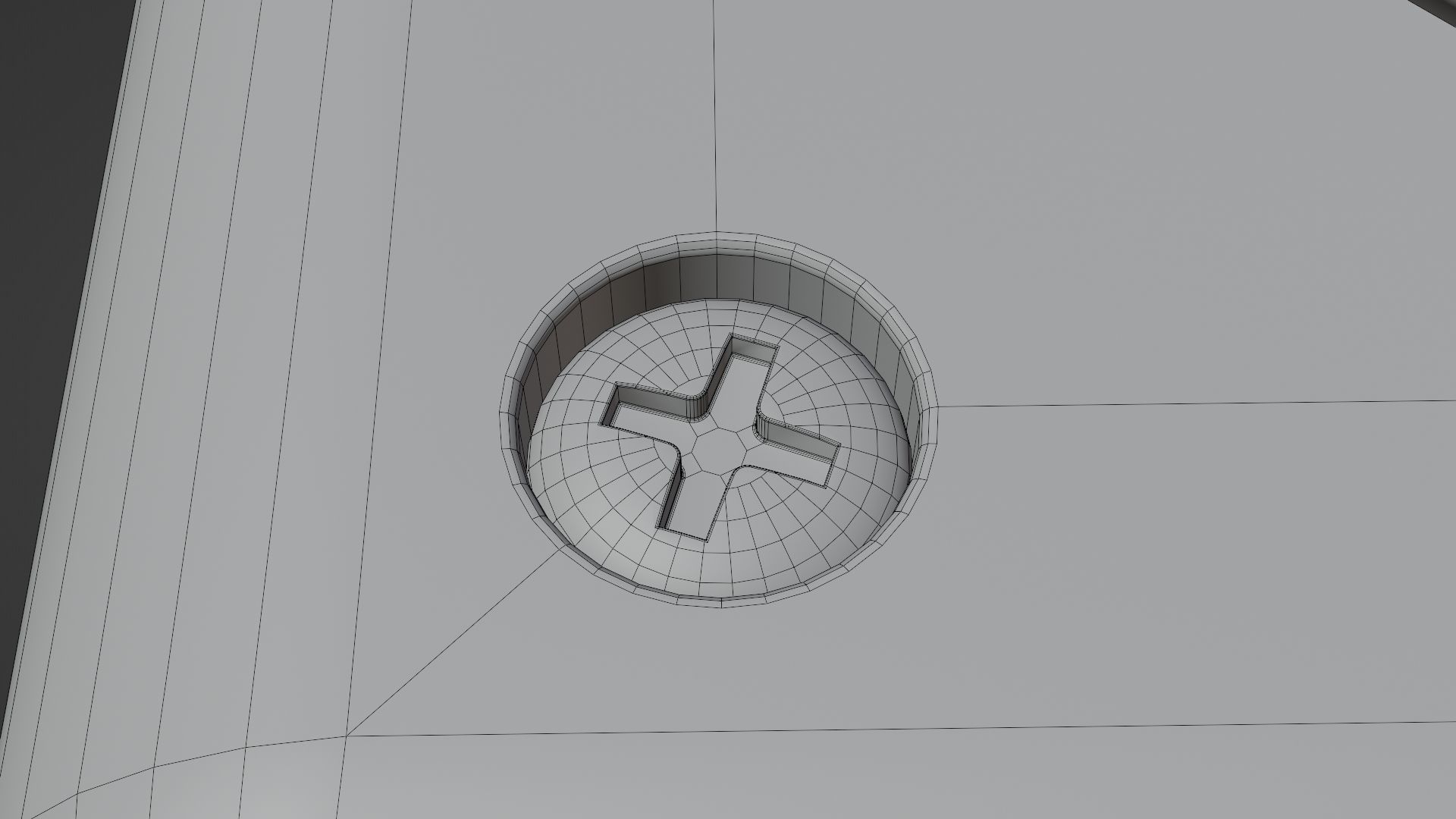 Emergency Stop Low-poly 3D model_13