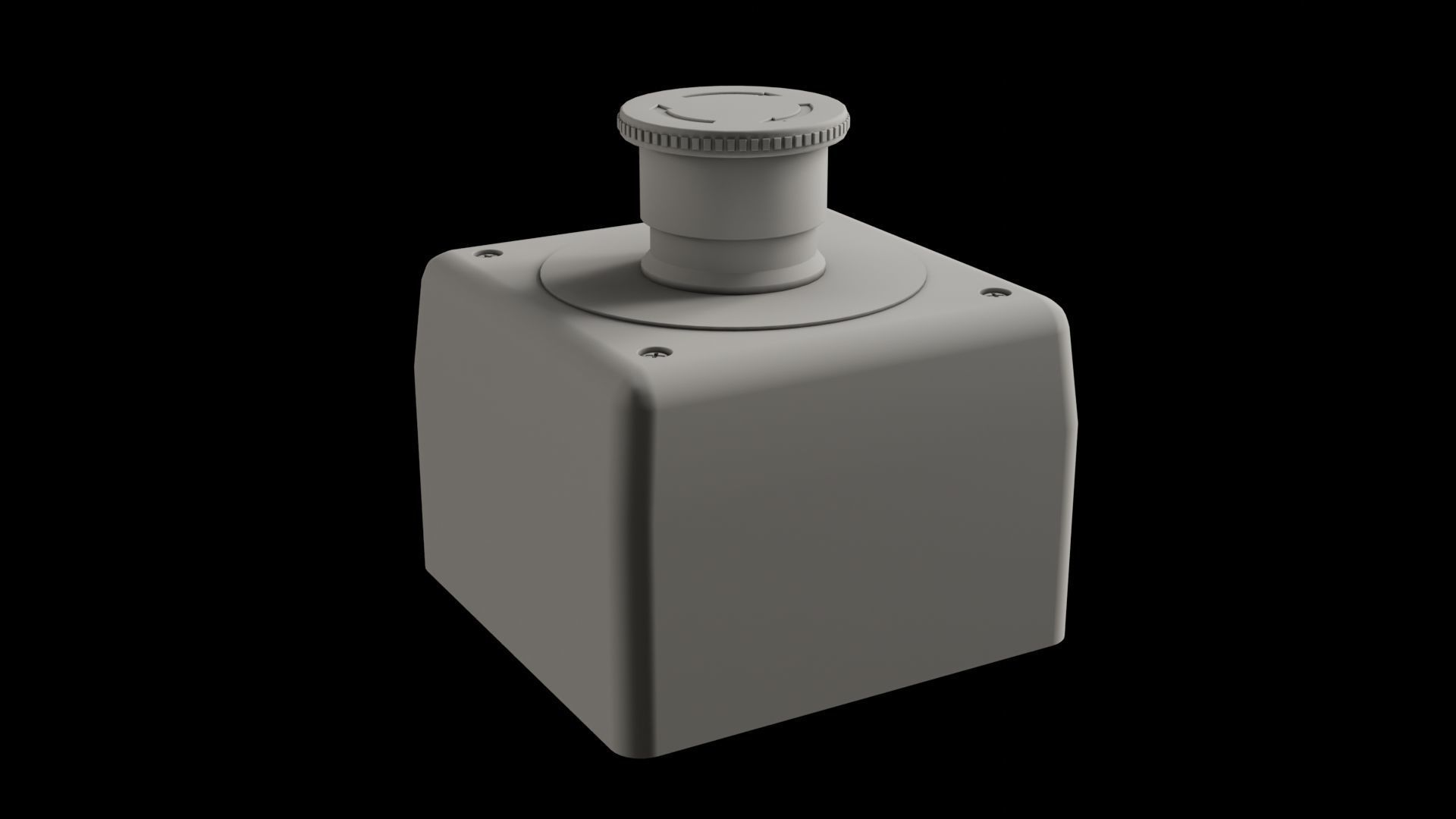 Emergency Stop Low-poly 3D model_7