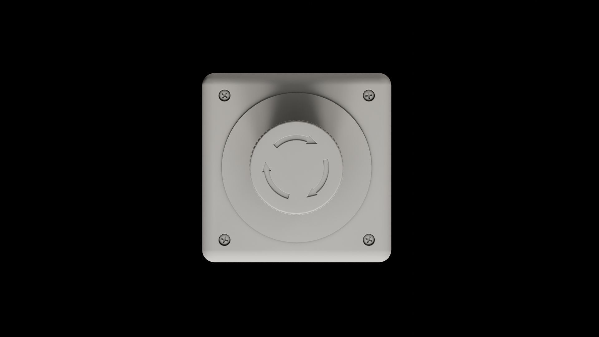 Emergency Stop Low-poly 3D model_9