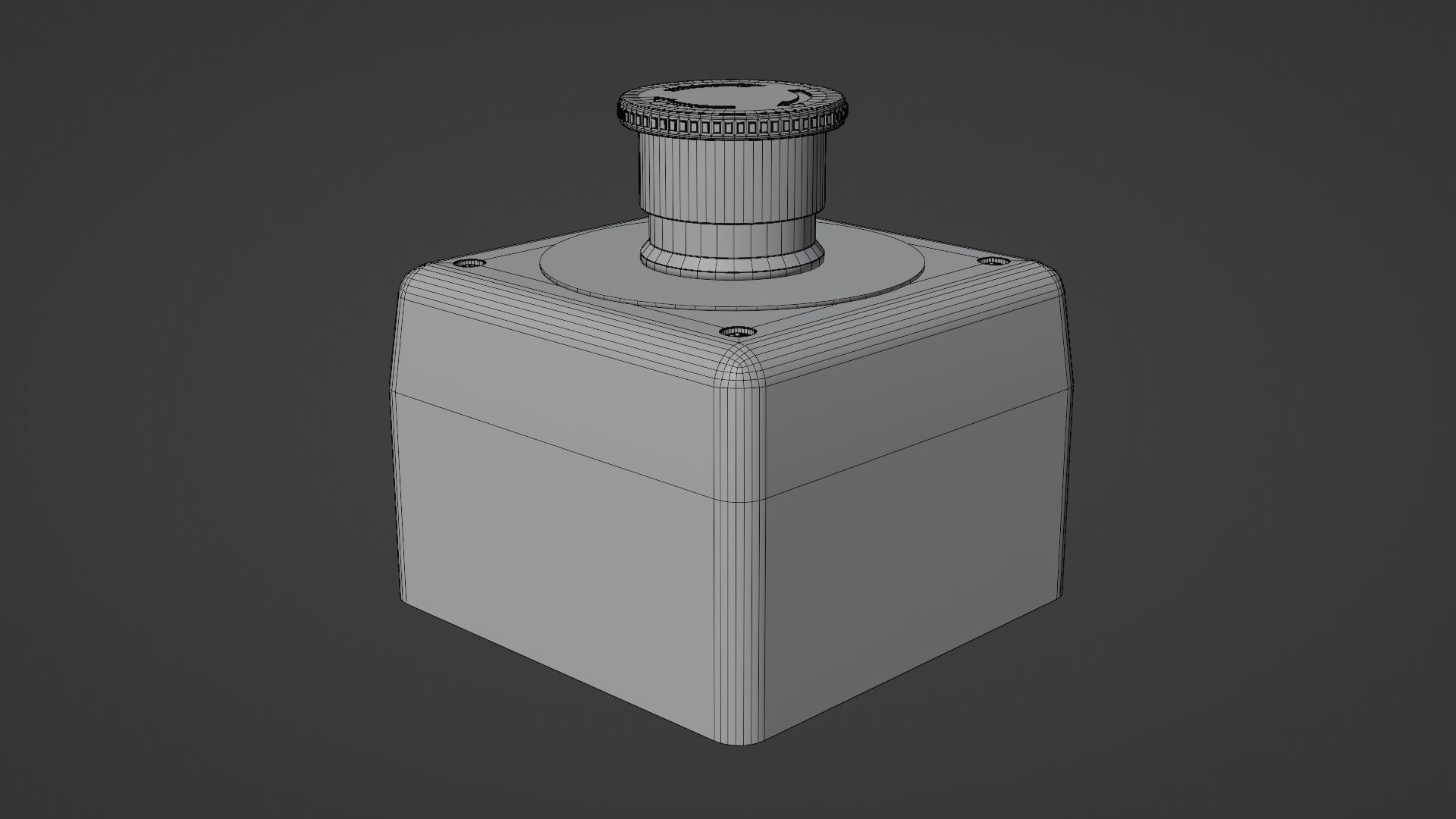 Emergency Stop Low-poly 3D model_11