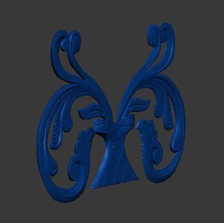 Carving vase with ornate design Low-poly 3D model_8