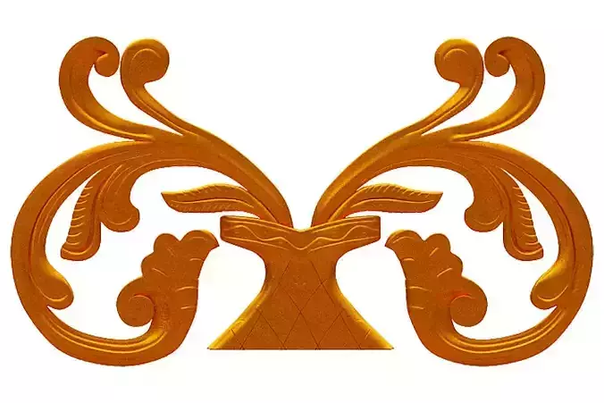 Carving vase with ornate design