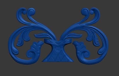 Carving vase with ornate design Low-poly 3D model_6