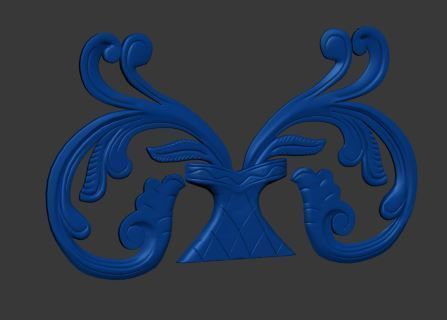 Carving vase with ornate design Low-poly 3D model_7