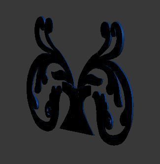 Carving vase with ornate design Low-poly 3D model_10