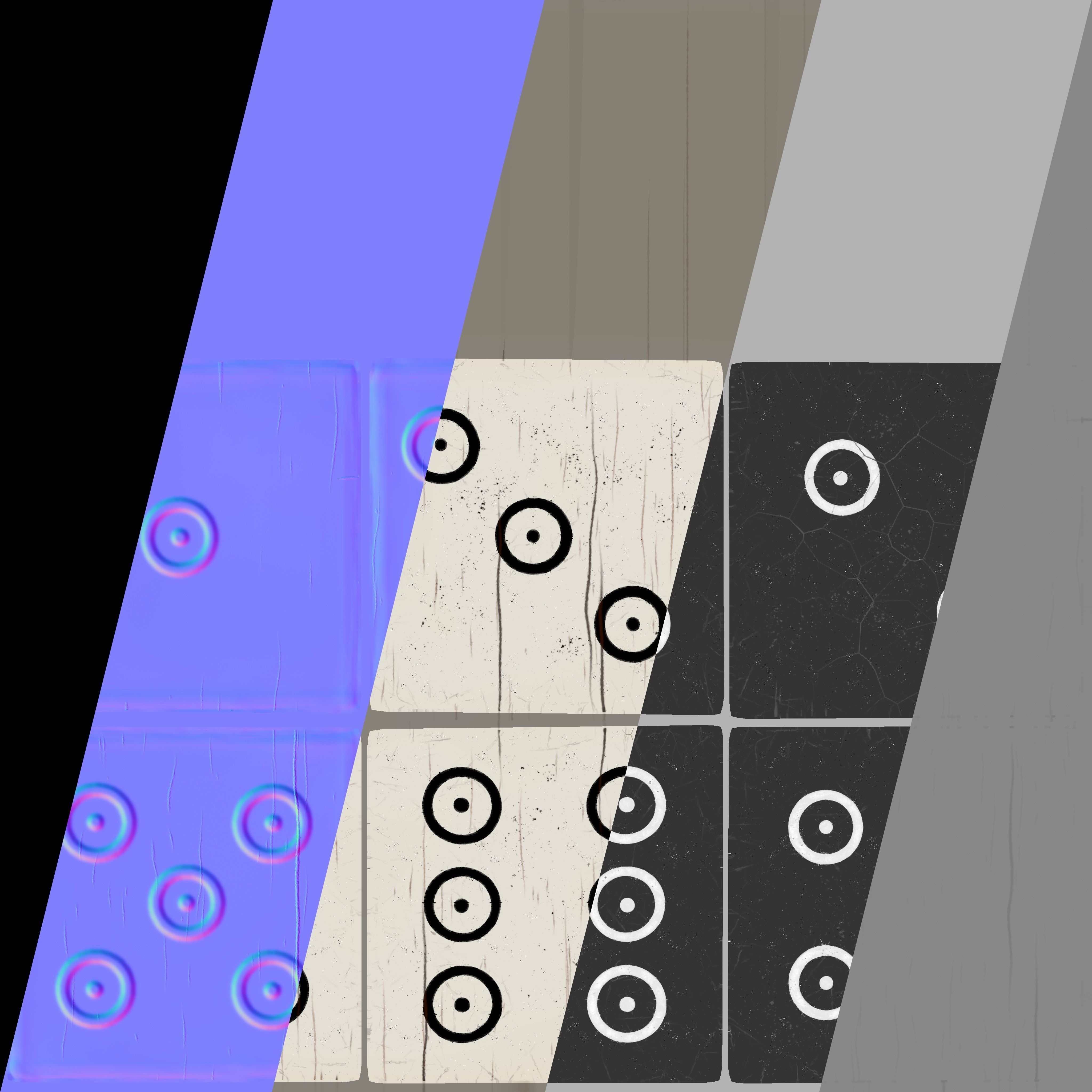 Authentic Viking Dice Set Low-poly 3D model_23