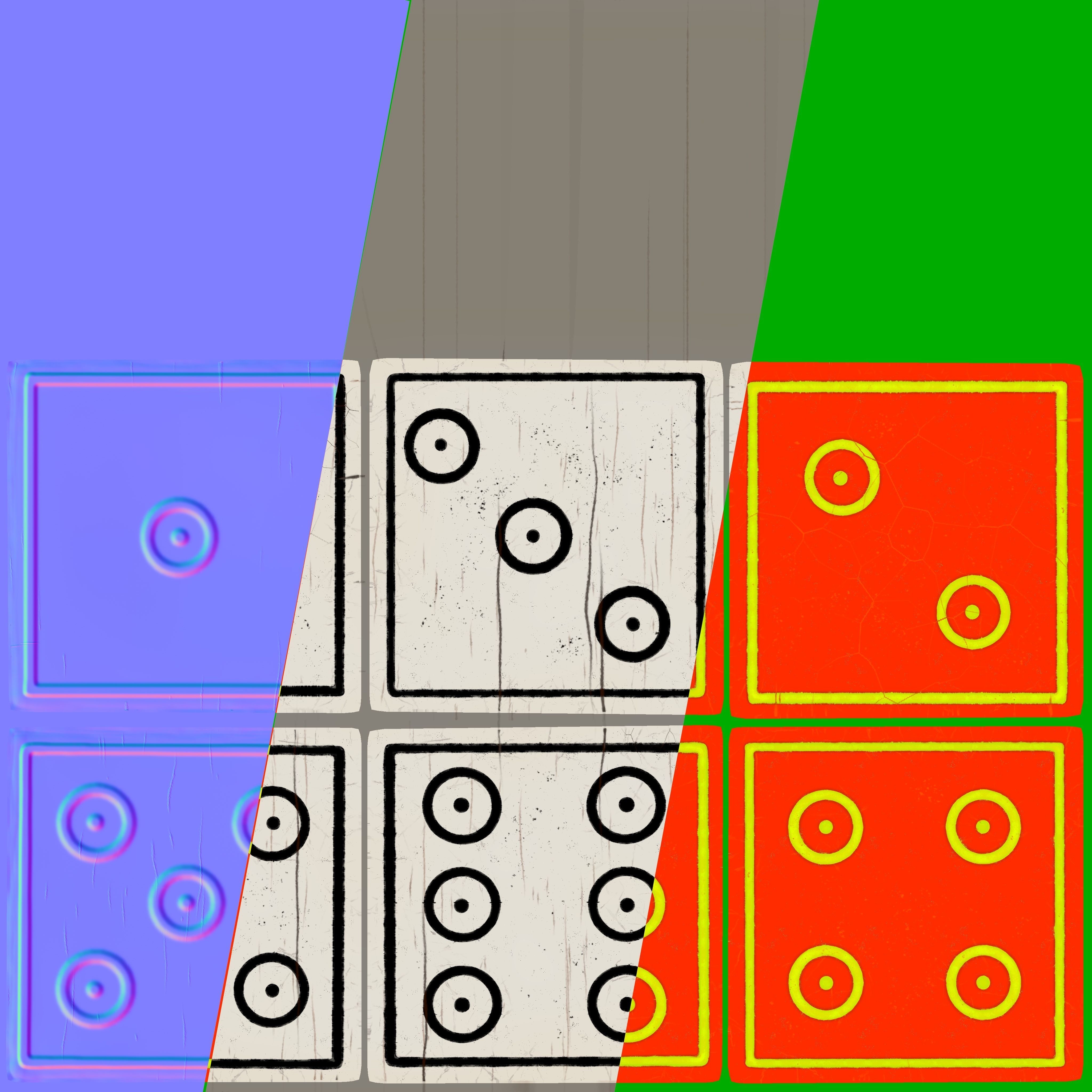 Authentic Viking Dice Set Low-poly 3D model_28