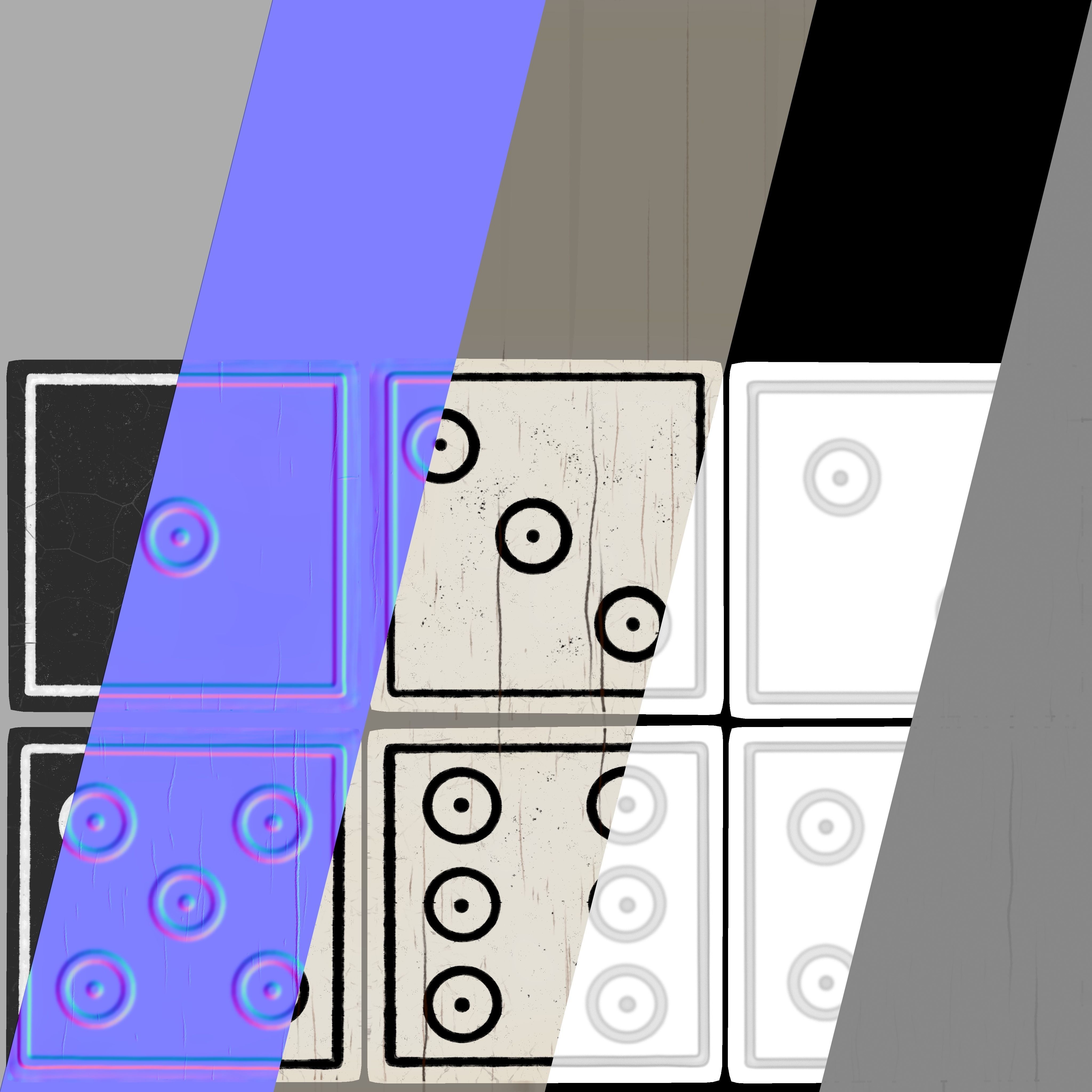 Authentic Viking Dice Set Low-poly 3D model_26