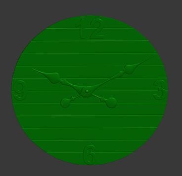 Realistic Wall Clock Low-poly 3D model_6