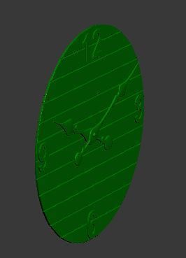 Realistic Wall Clock Low-poly 3D model_8