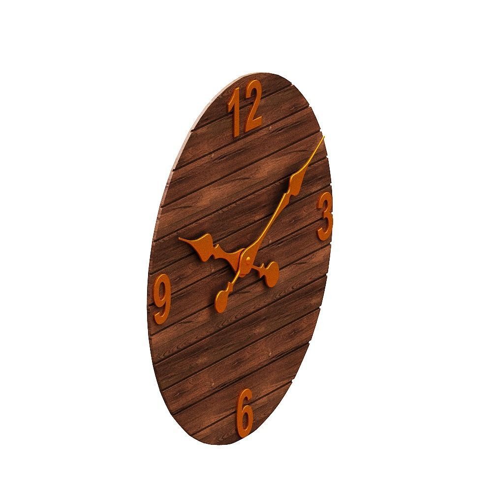 Realistic Wall Clock Low-poly 3D model_2