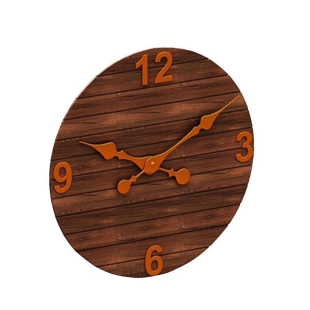 Realistic Wall Clock Low-poly 3D model_1