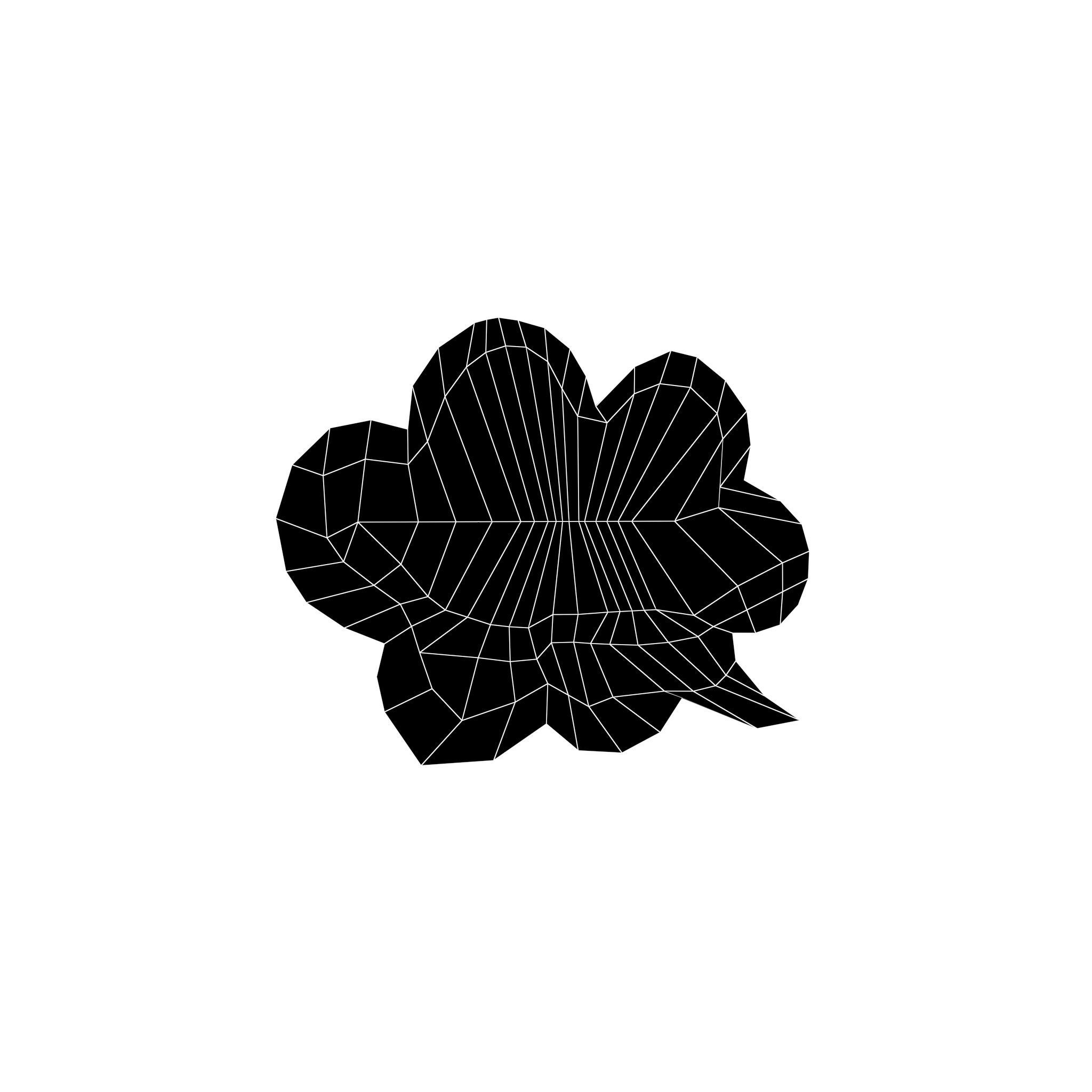 Speech Balloon v25 003 Low-poly 3D model_4