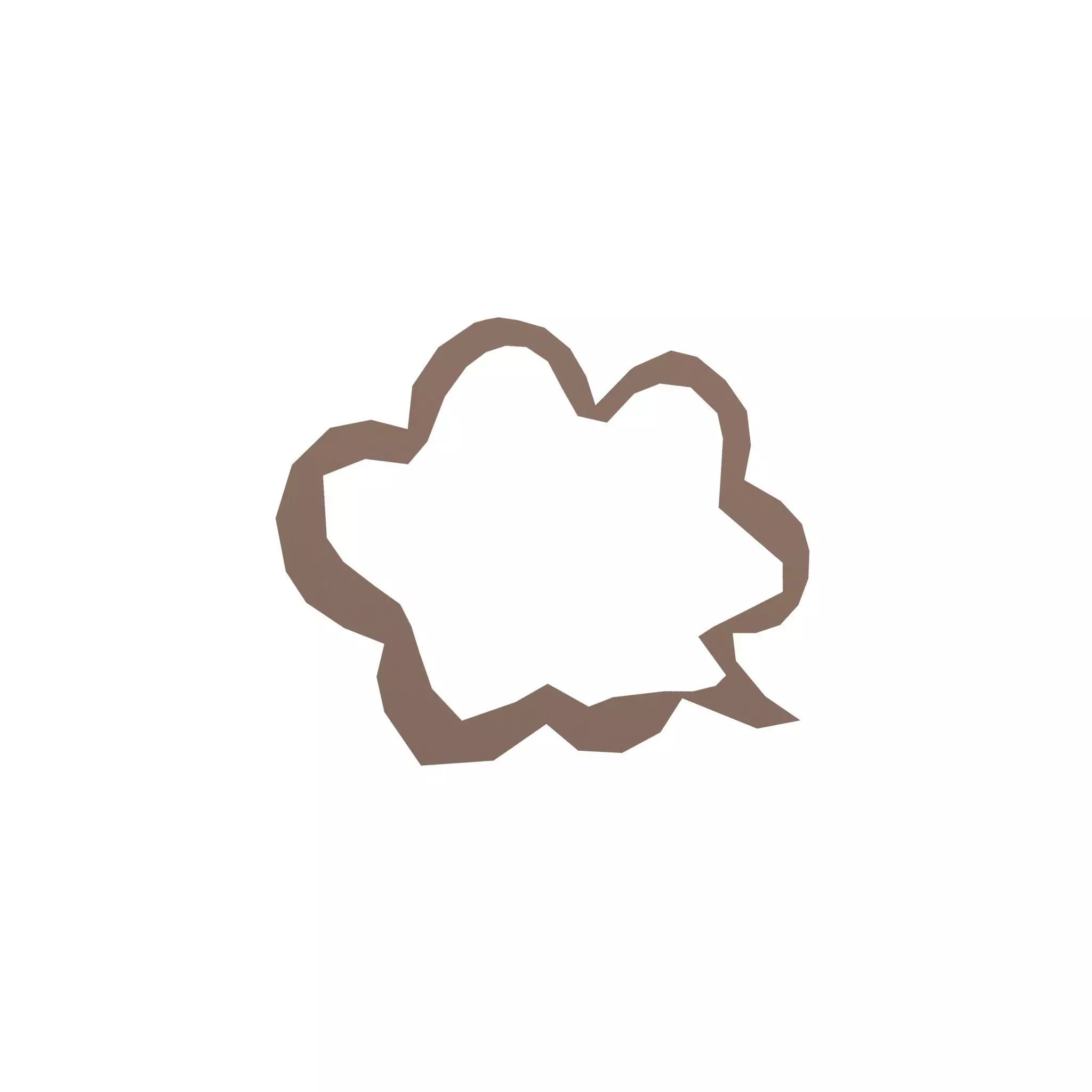 Speech Balloon v25 003 Low-poly 3D model_0