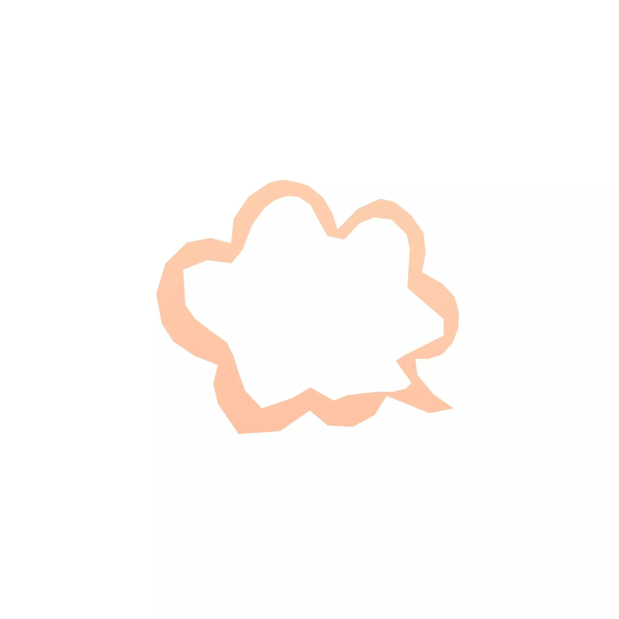 Speech Balloon v25 004 Low-poly 3D model