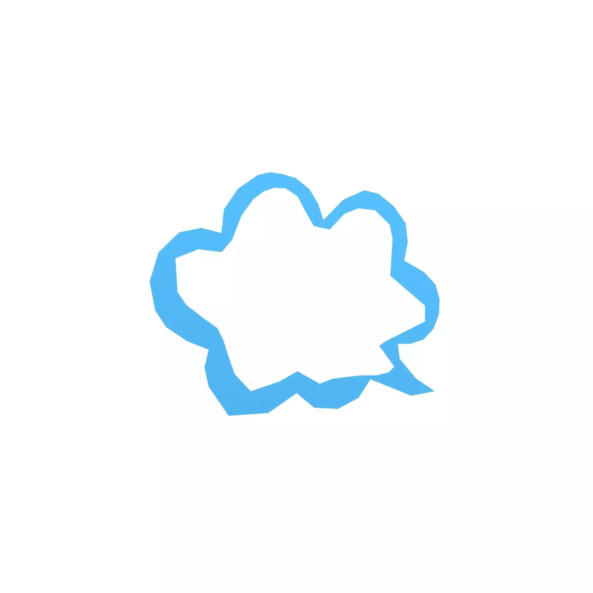 Speech Balloon v25 005 Low-poly 3D model_0