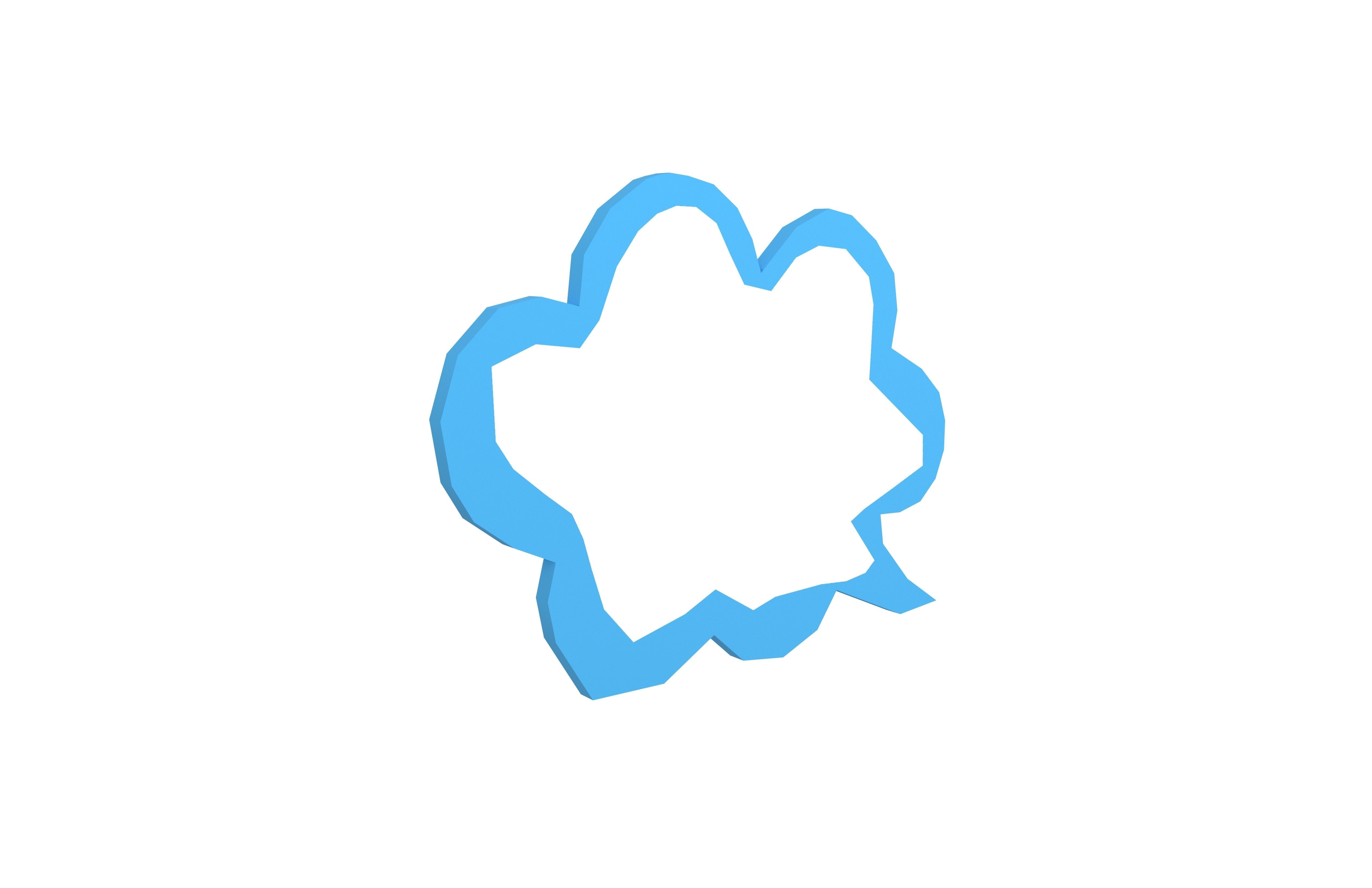 Speech Balloon v25 005 Low-poly 3D model_1