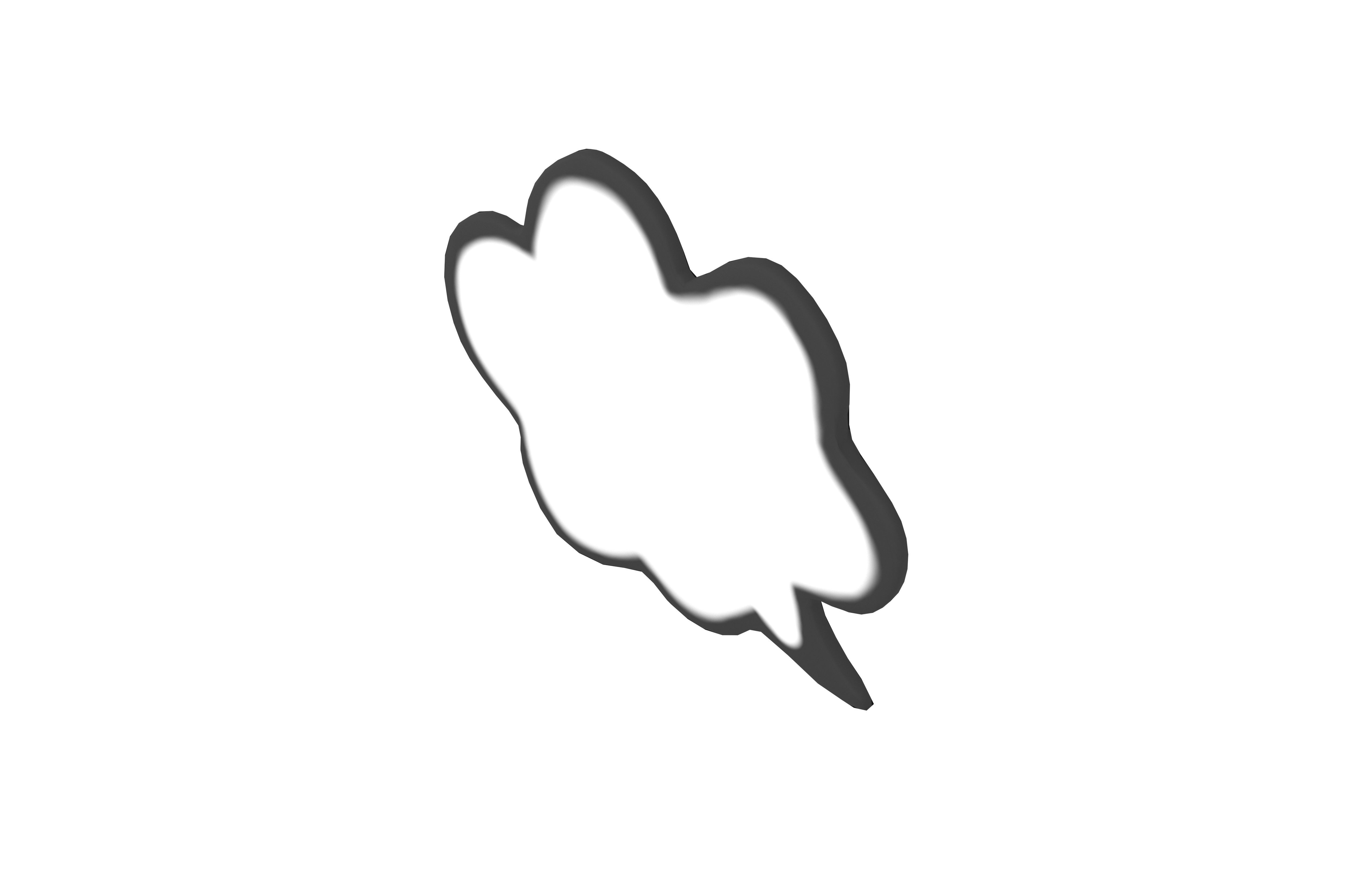 Speech Balloon v26 001 Low-poly 3D model_2