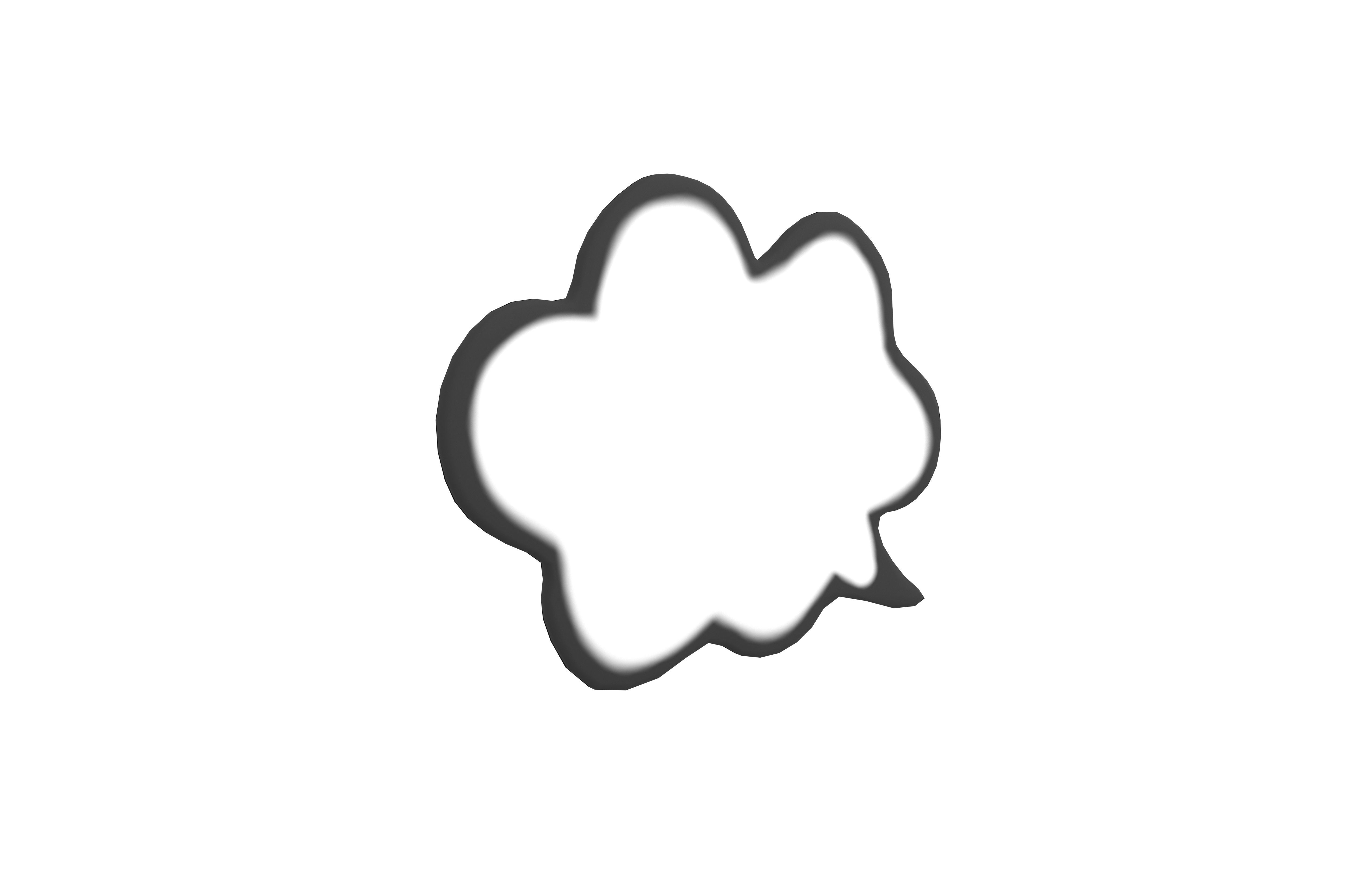 Speech Balloon v26 001 Low-poly 3D model_1