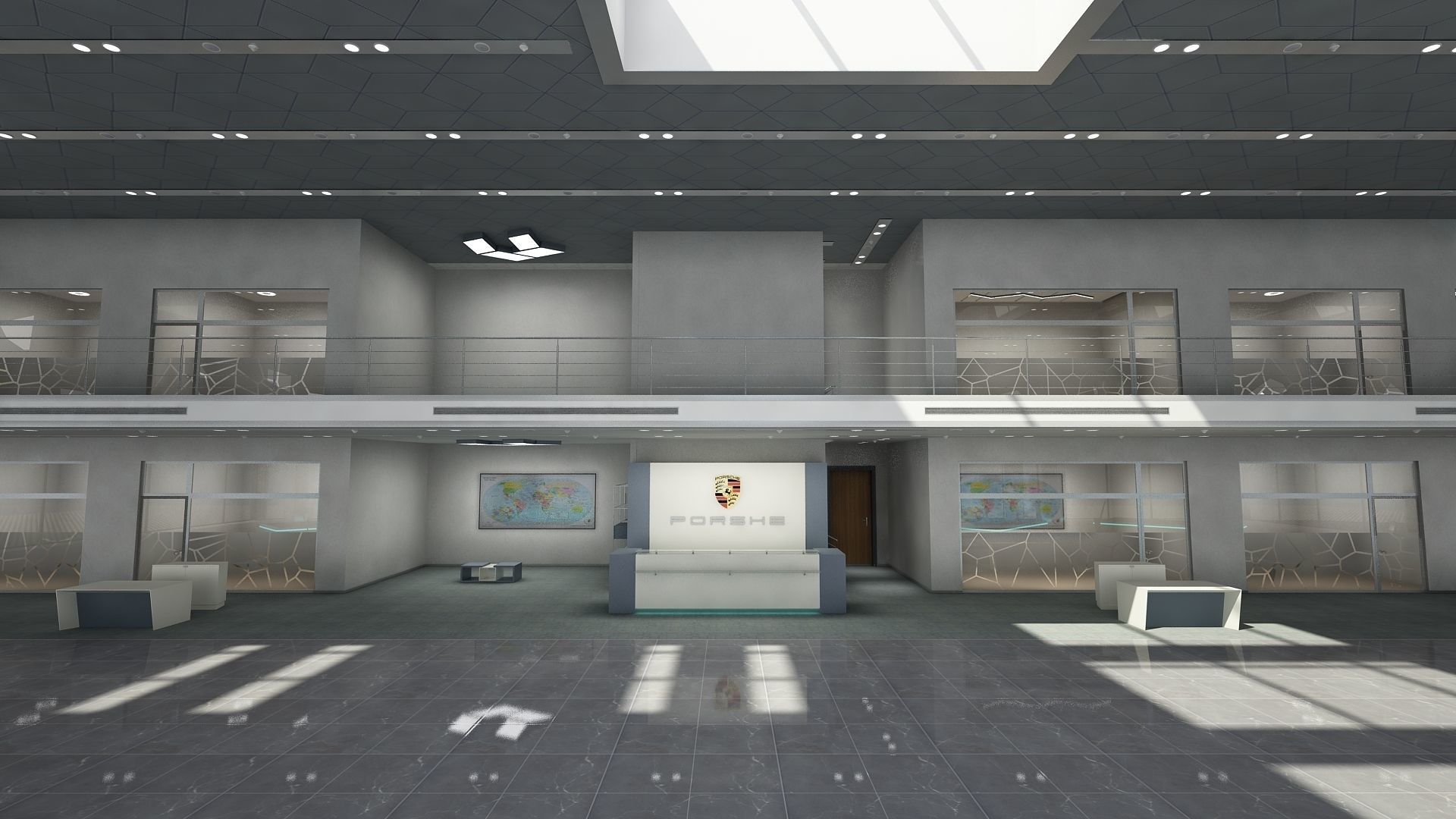 Car Dealership and Furniture 3D model_8